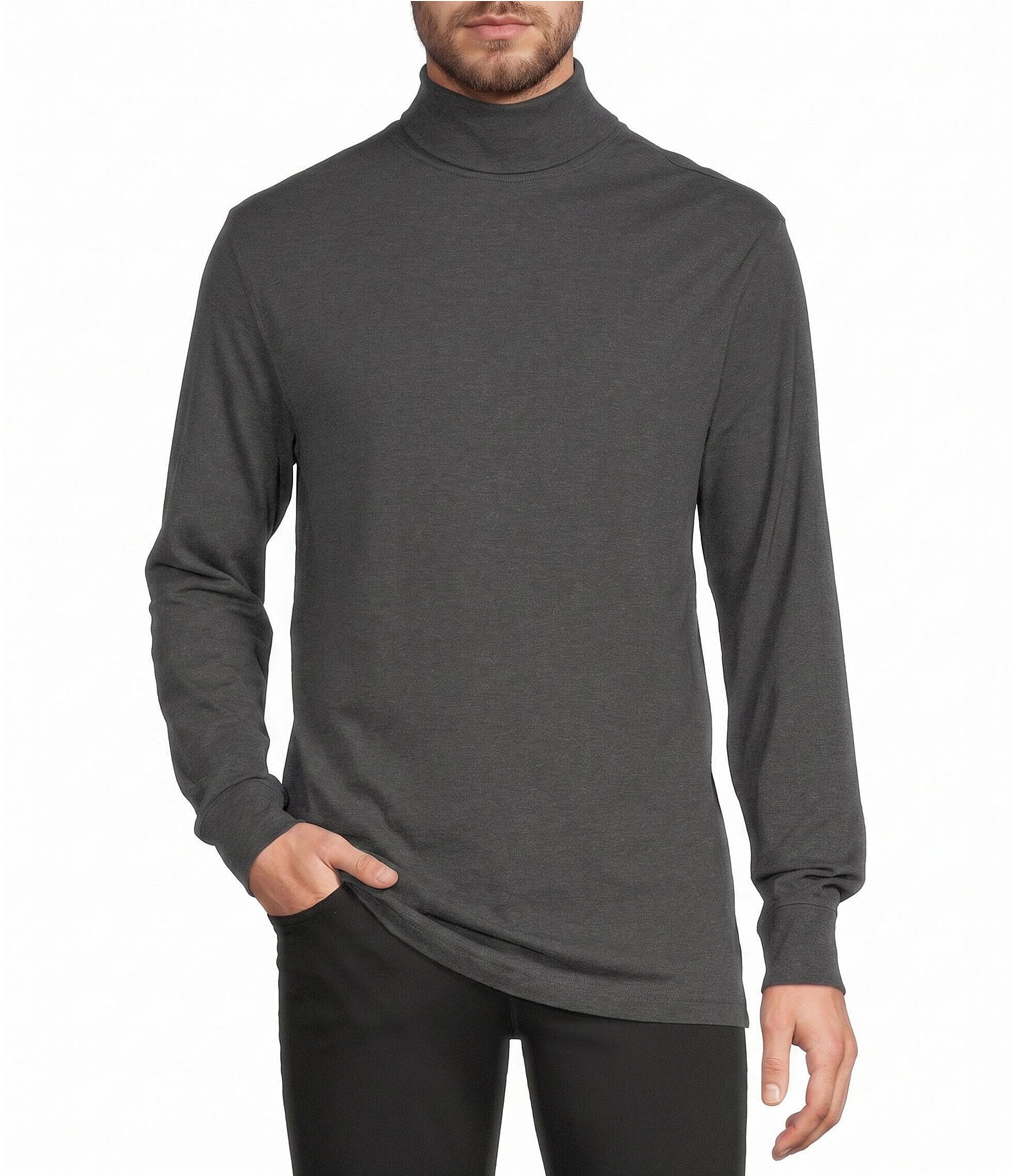 Roundtree & Yorke Long Sleeve Solid Turtle Neck Pullover