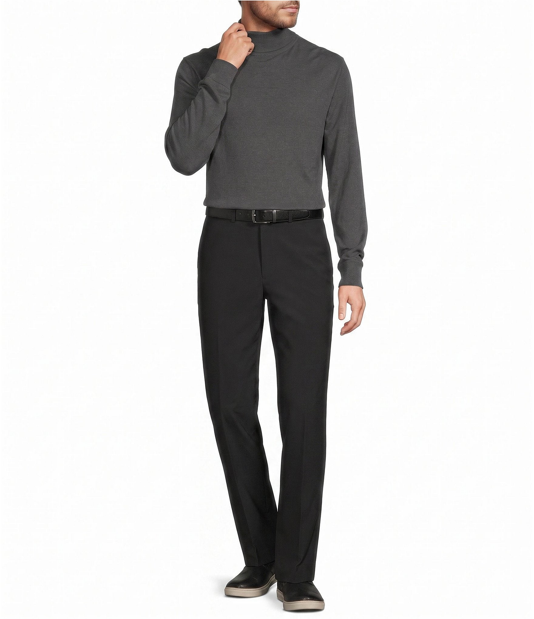 Roundtree & Yorke Long Sleeve Solid Turtle Neck Pullover