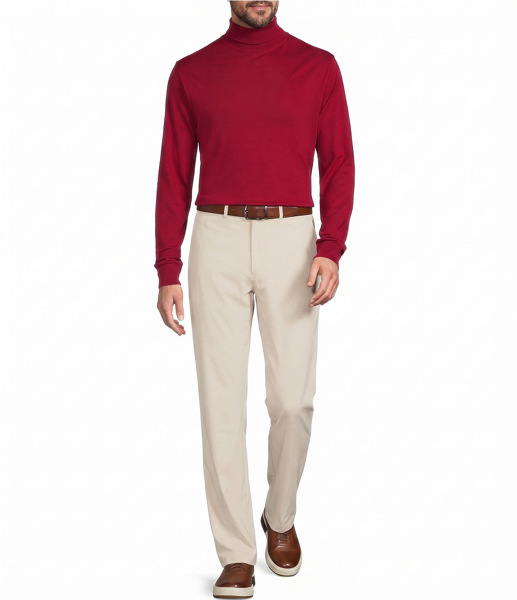 Roundtree & Yorke Long Sleeve Solid Turtle Neck Pullover