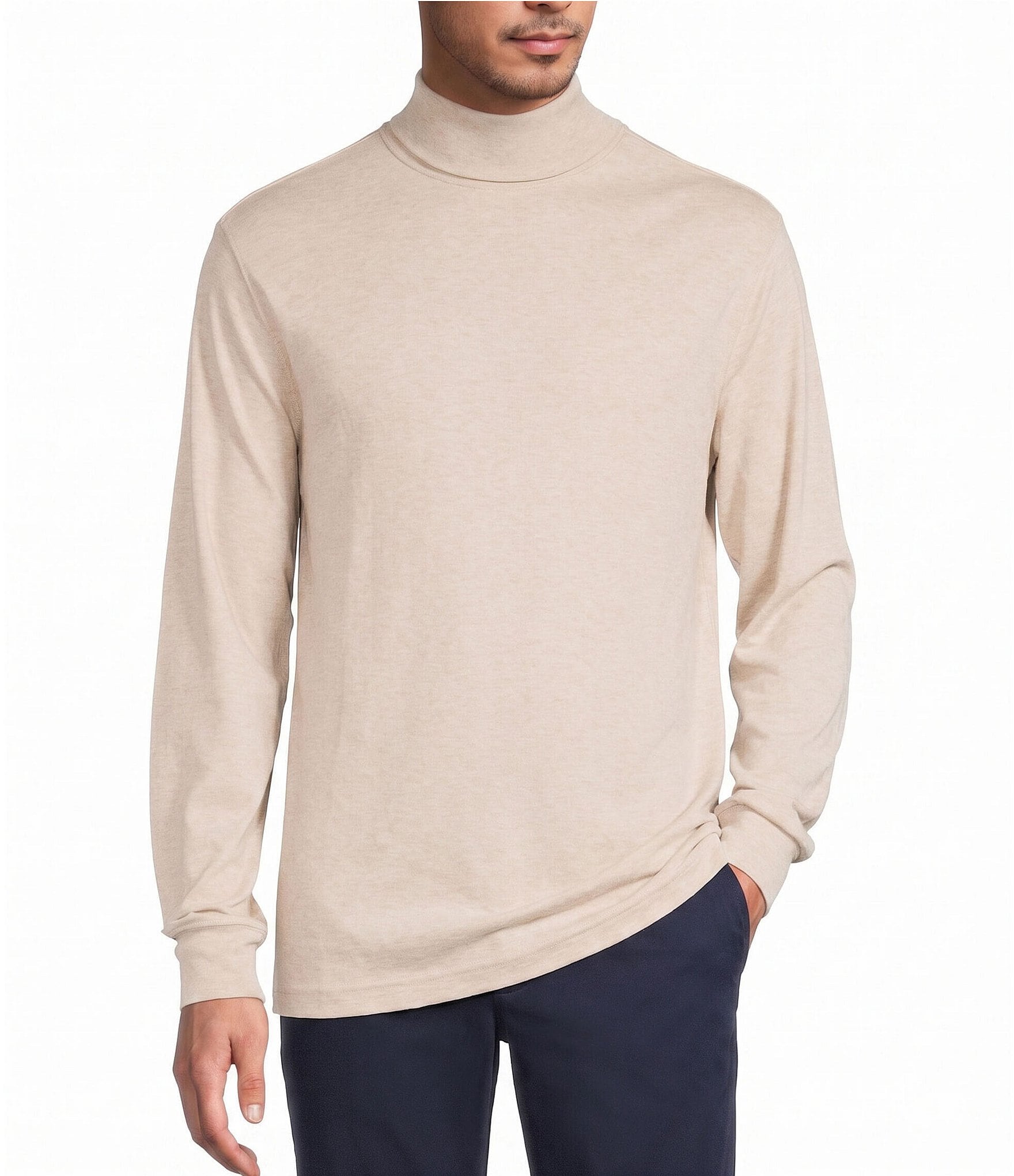 Roundtree & Yorke Long Sleeve Solid Turtle Neck Pullover