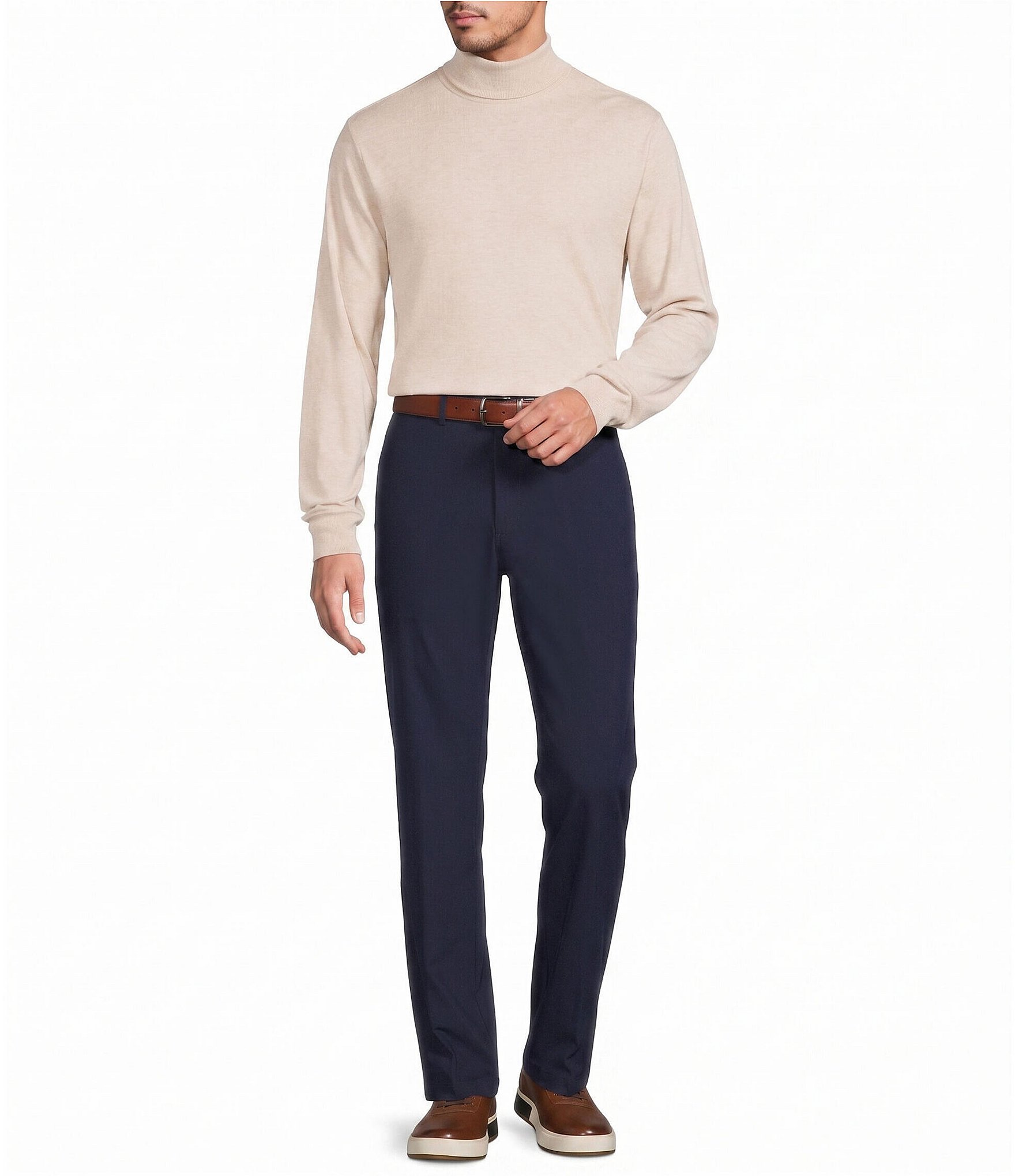Roundtree & Yorke Long Sleeve Solid Turtle Neck Pullover