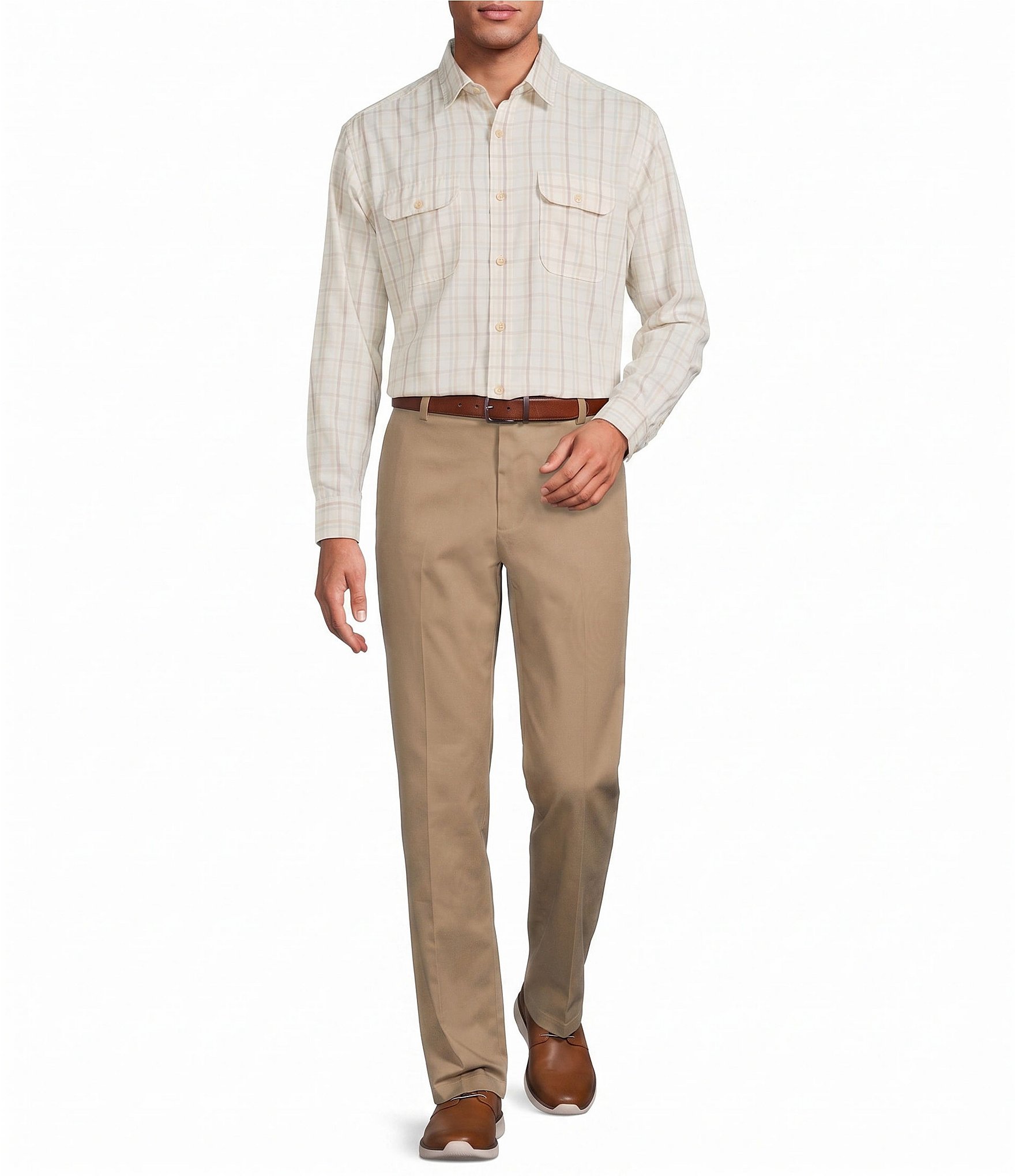 Roundtree & Yorke Medium Plaid Sport Shirt