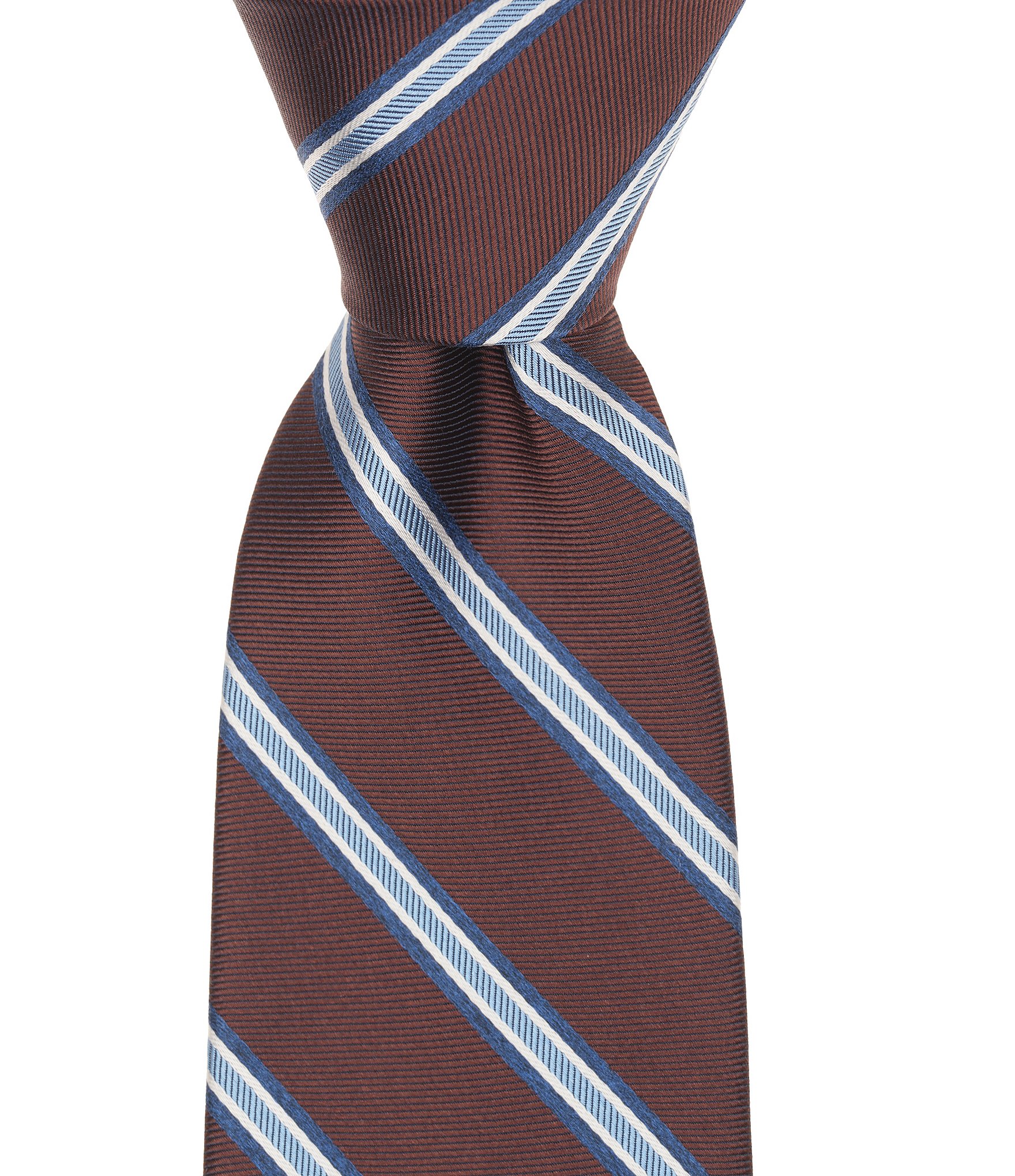 Roundtree & Yorke Miller Stripe Traditional Poly/Silk Tie
