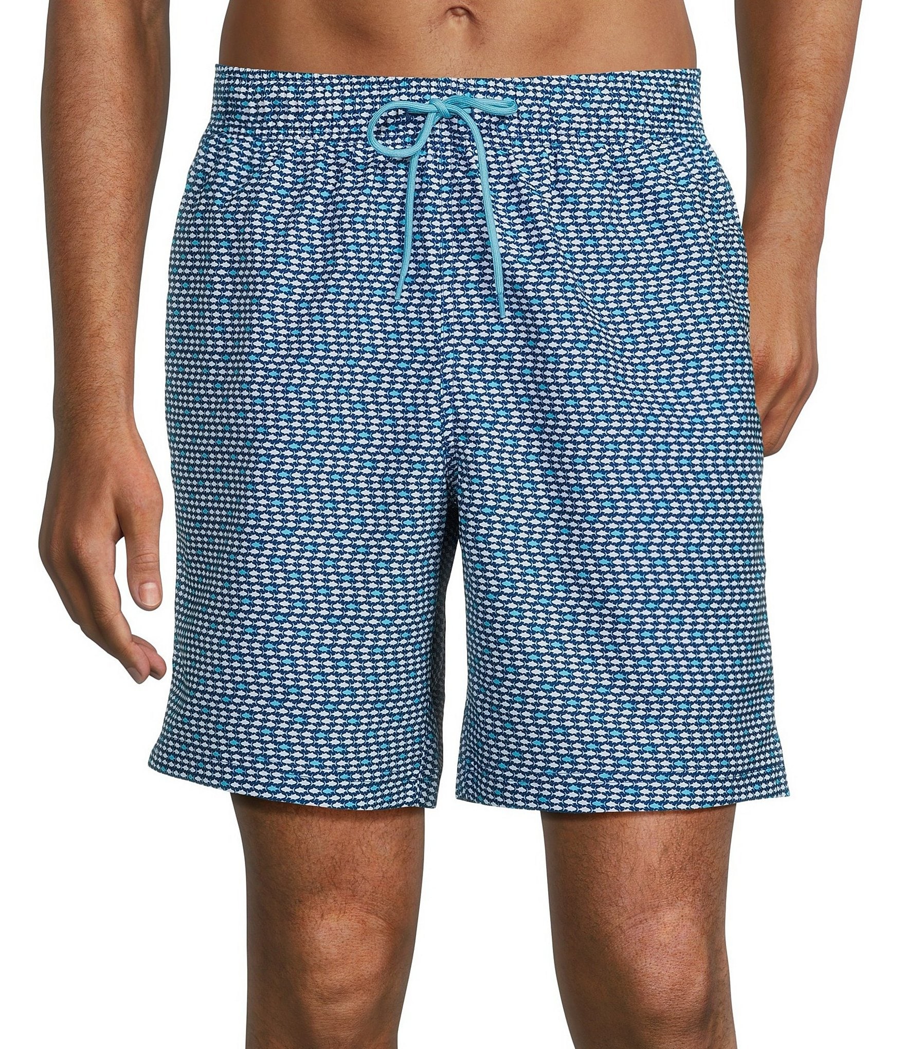 Roundtree & Yorke Mini Fish 8#double; Inseam Swim Trunks