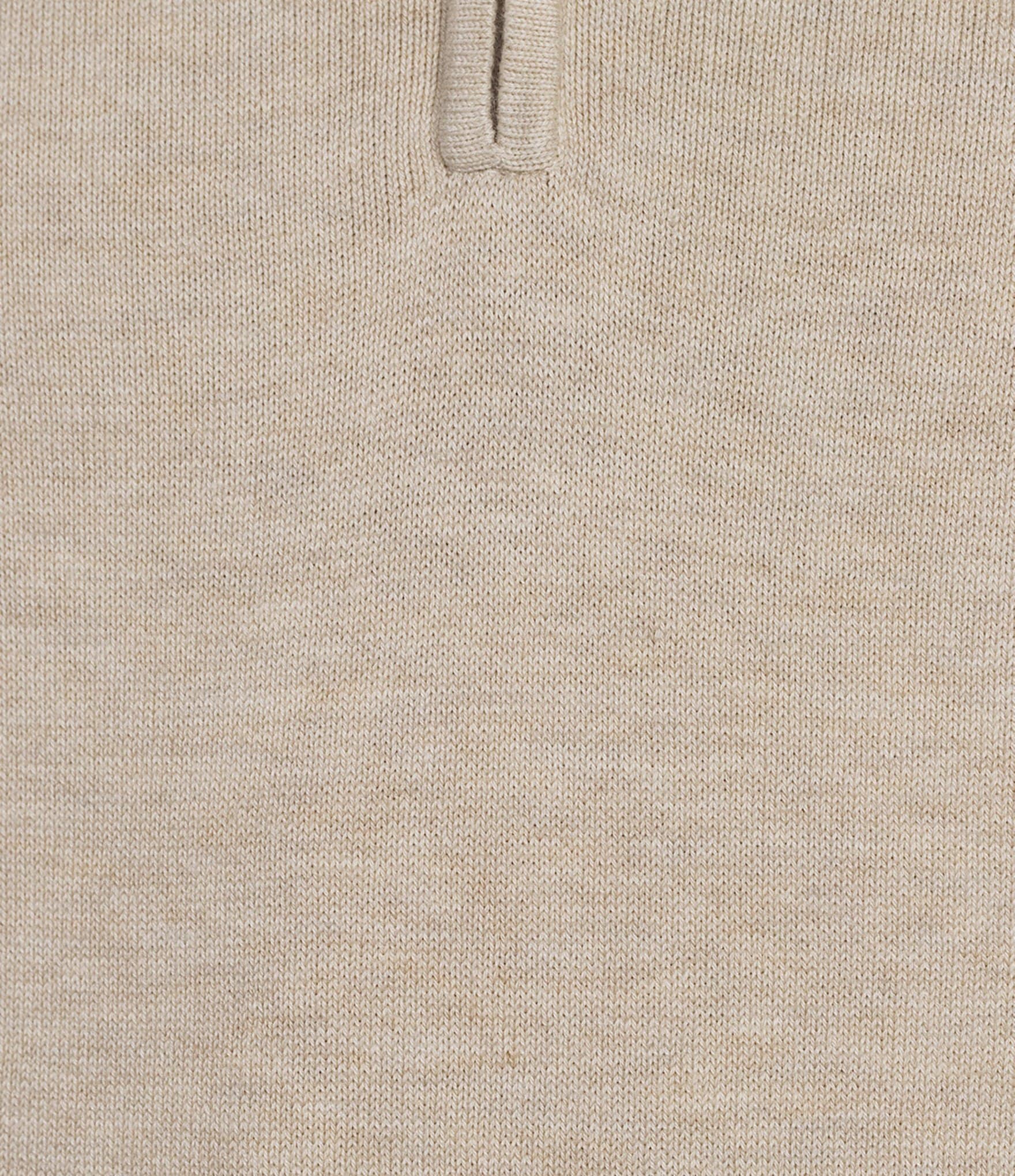 Roundtree & Yorke Mock Neck Long Sleeve Solid Quarter Zip Sweater