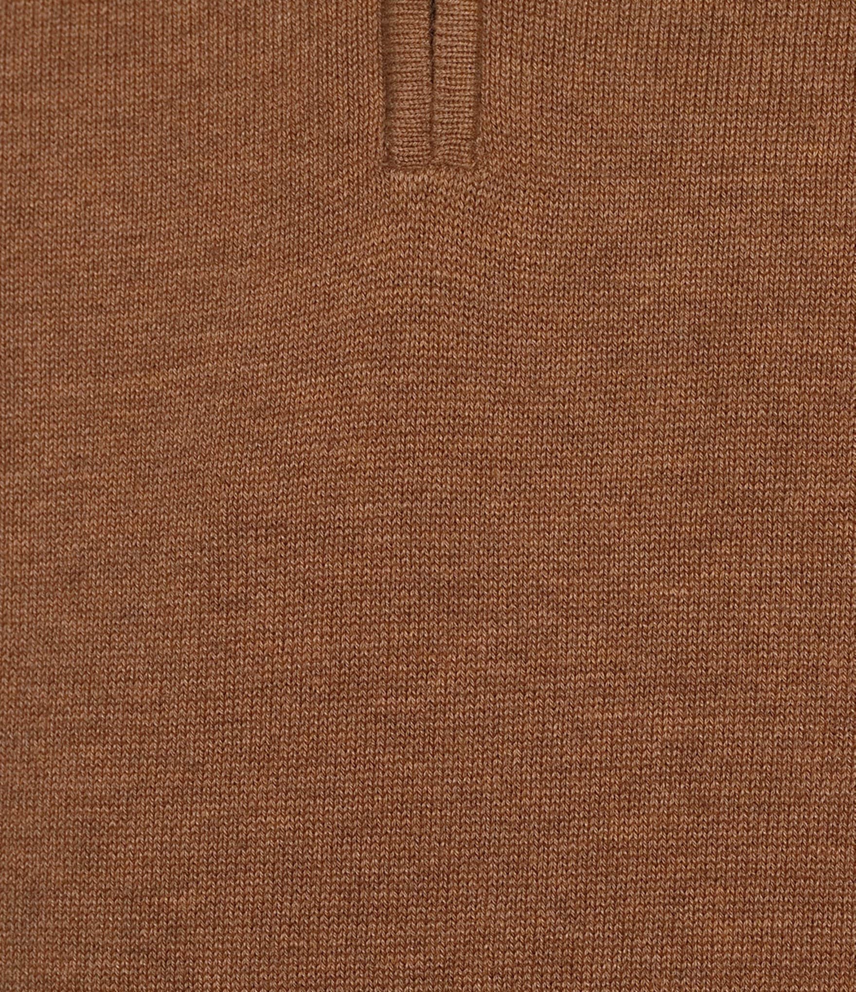 Roundtree & Yorke Mock Neck Long Sleeve Solid Quarter Zip Sweater