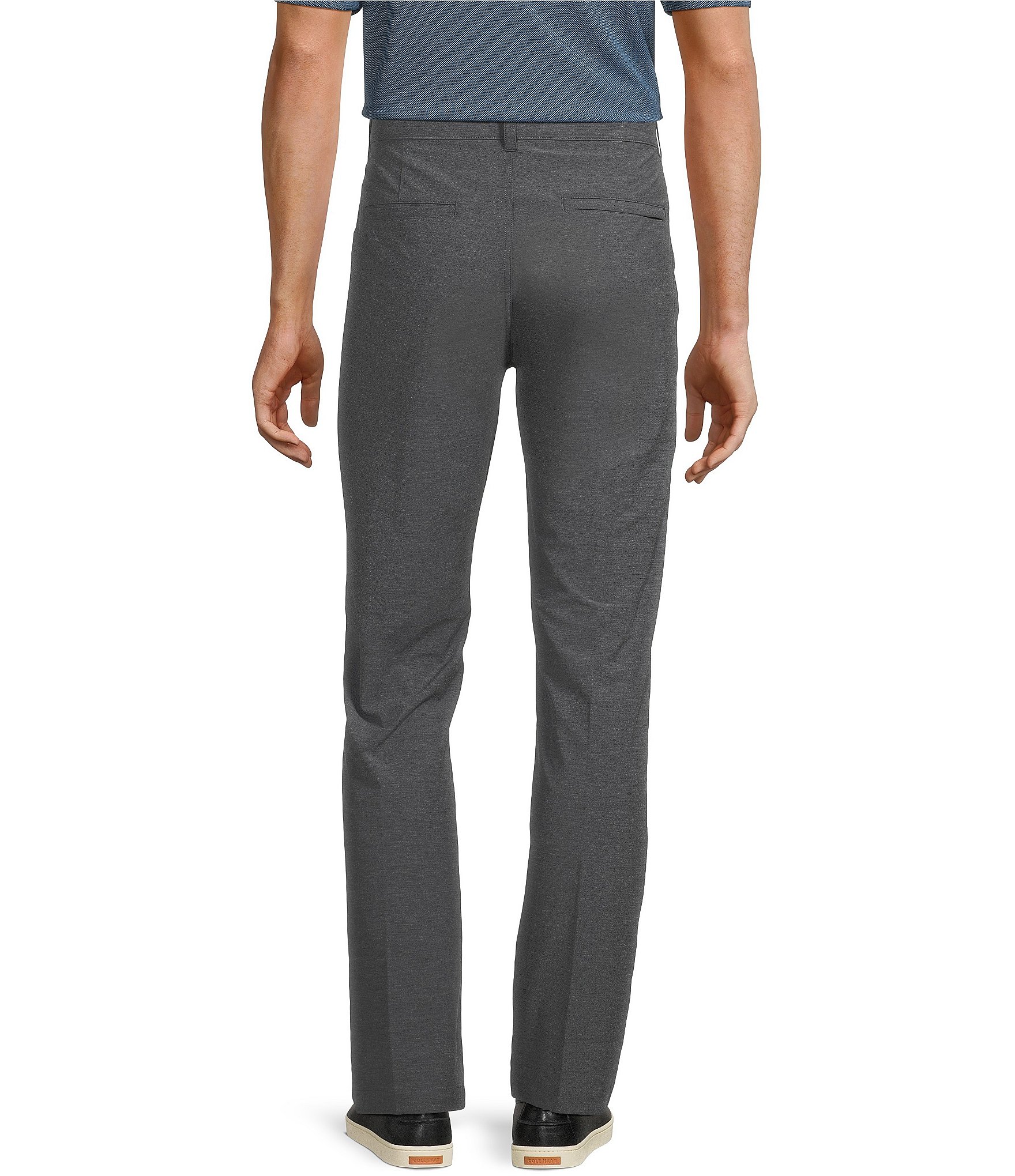Roundtree & Yorke Performance Andrew Fit Flat Front Solid Texture Pants