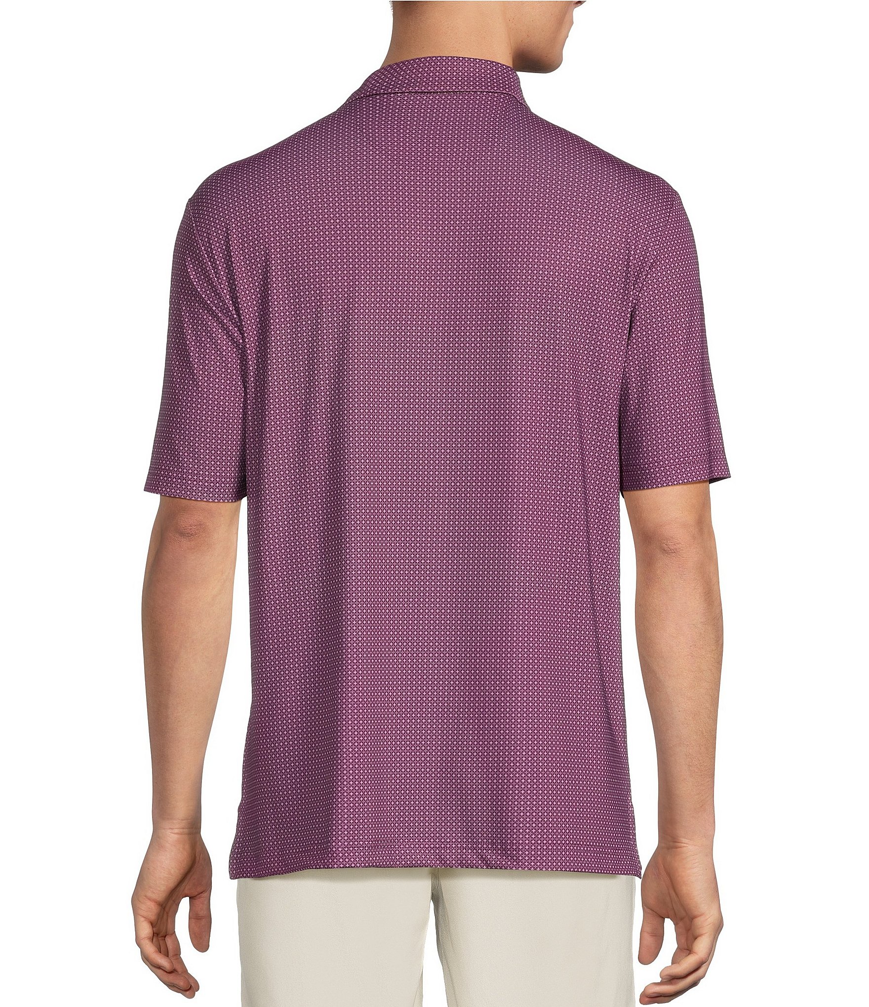 Roundtree & Yorke Performance Geo Print Polo