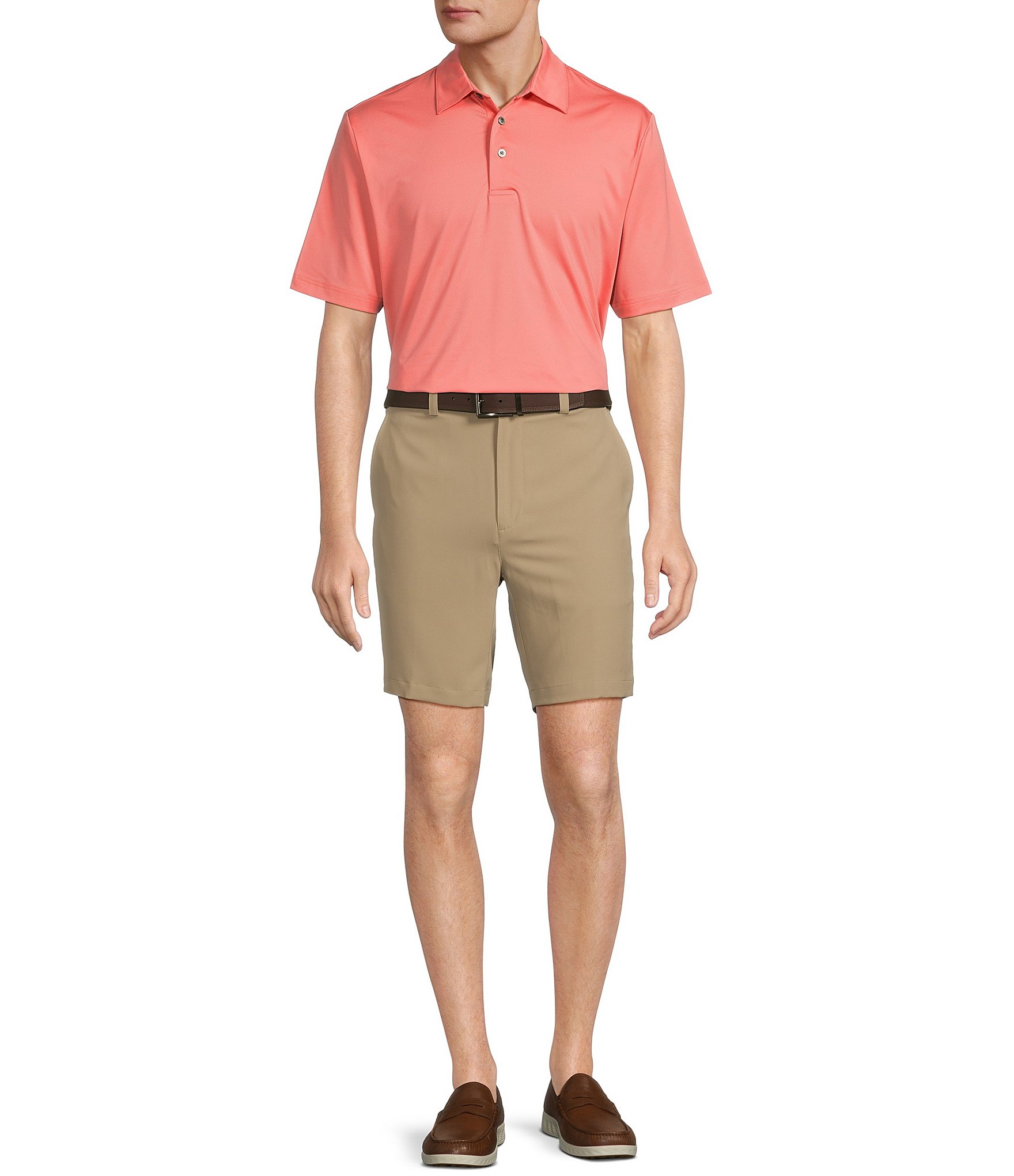 Roundtree & Yorke Performance Half Elastic Classic Fit Stretch Fabric 8#double; Inseam Shorts