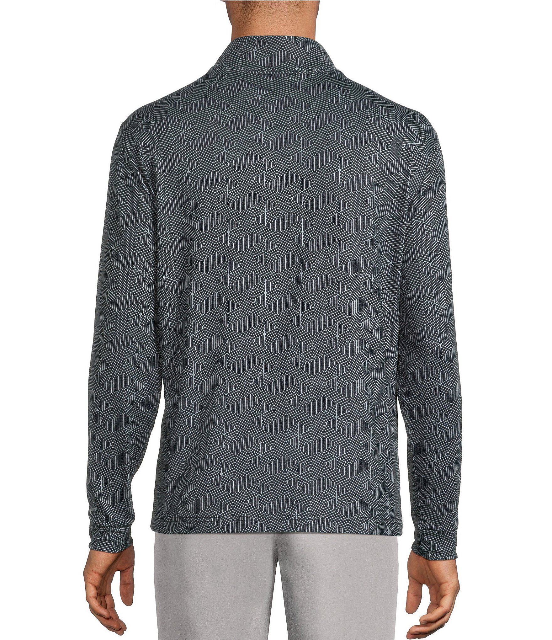 Roundtree & Yorke Performance Long-Sleeve Solid Quarter-Zip Pullover