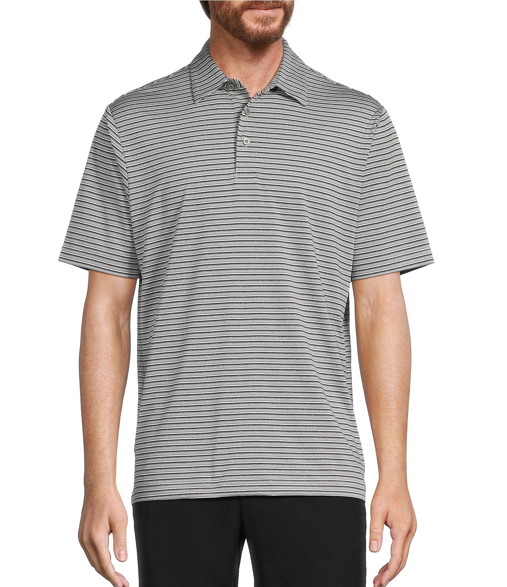 Roundtree & Yorke Performance Multi Stripe Polo Shirt