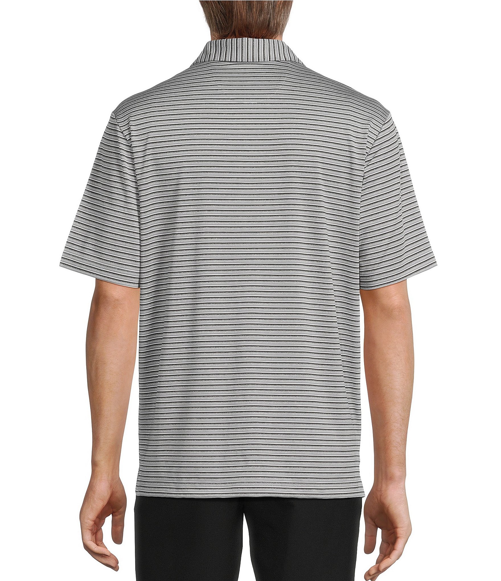 Roundtree & Yorke Performance Multi Stripe Polo Shirt