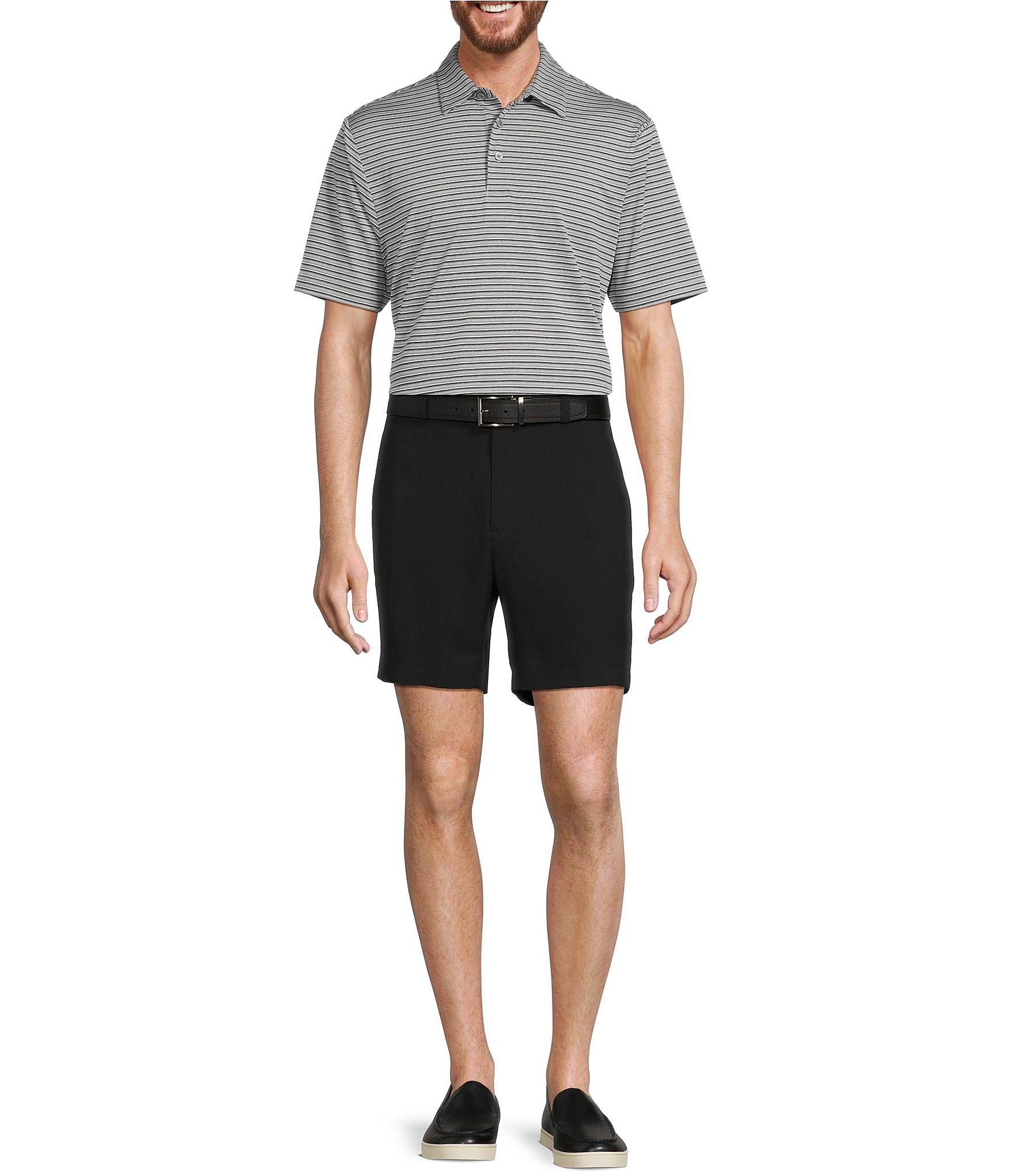 Roundtree & Yorke Performance Multi Stripe Polo Shirt