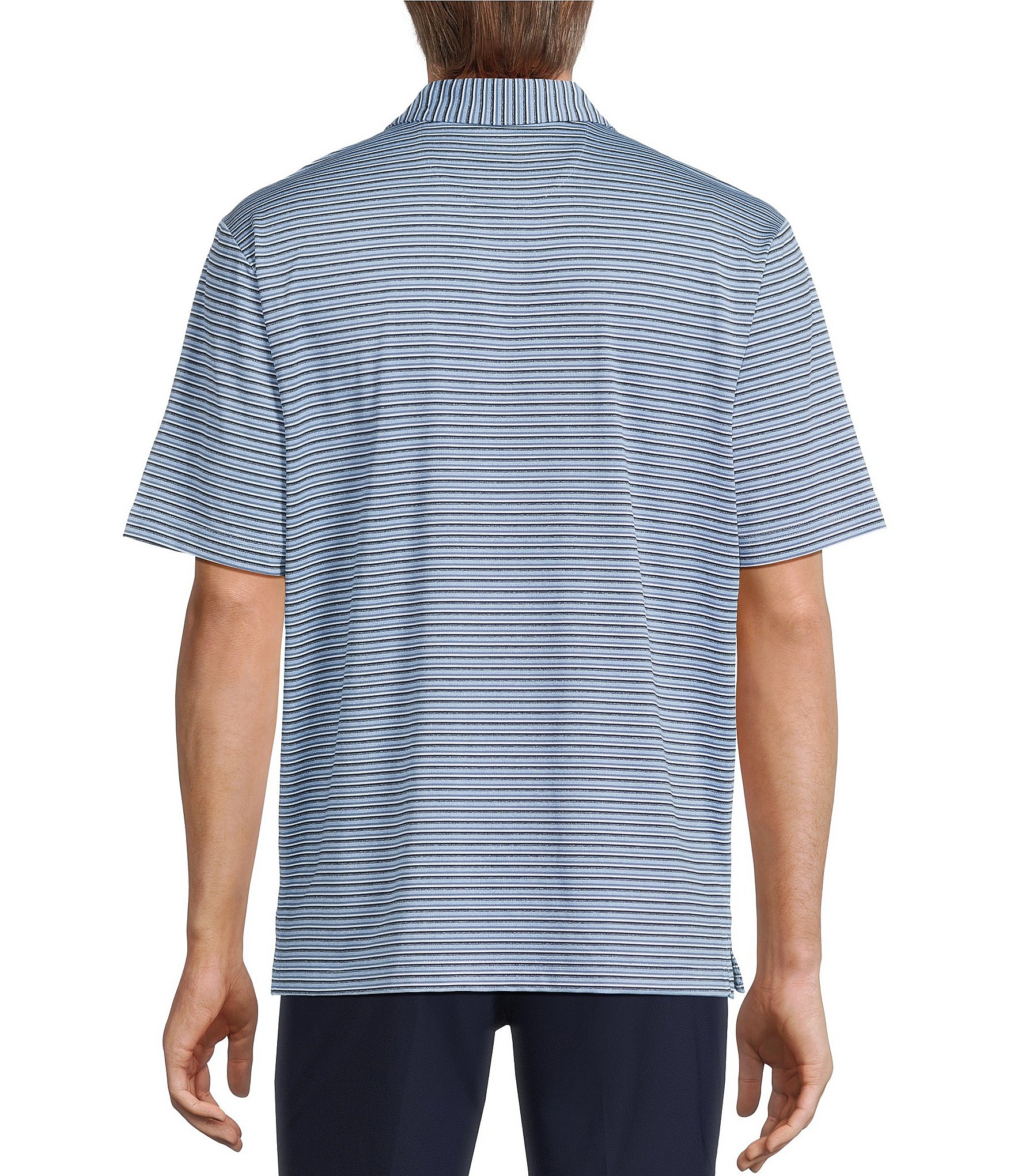 Roundtree & Yorke Performance Multi Stripe Polo Shirt