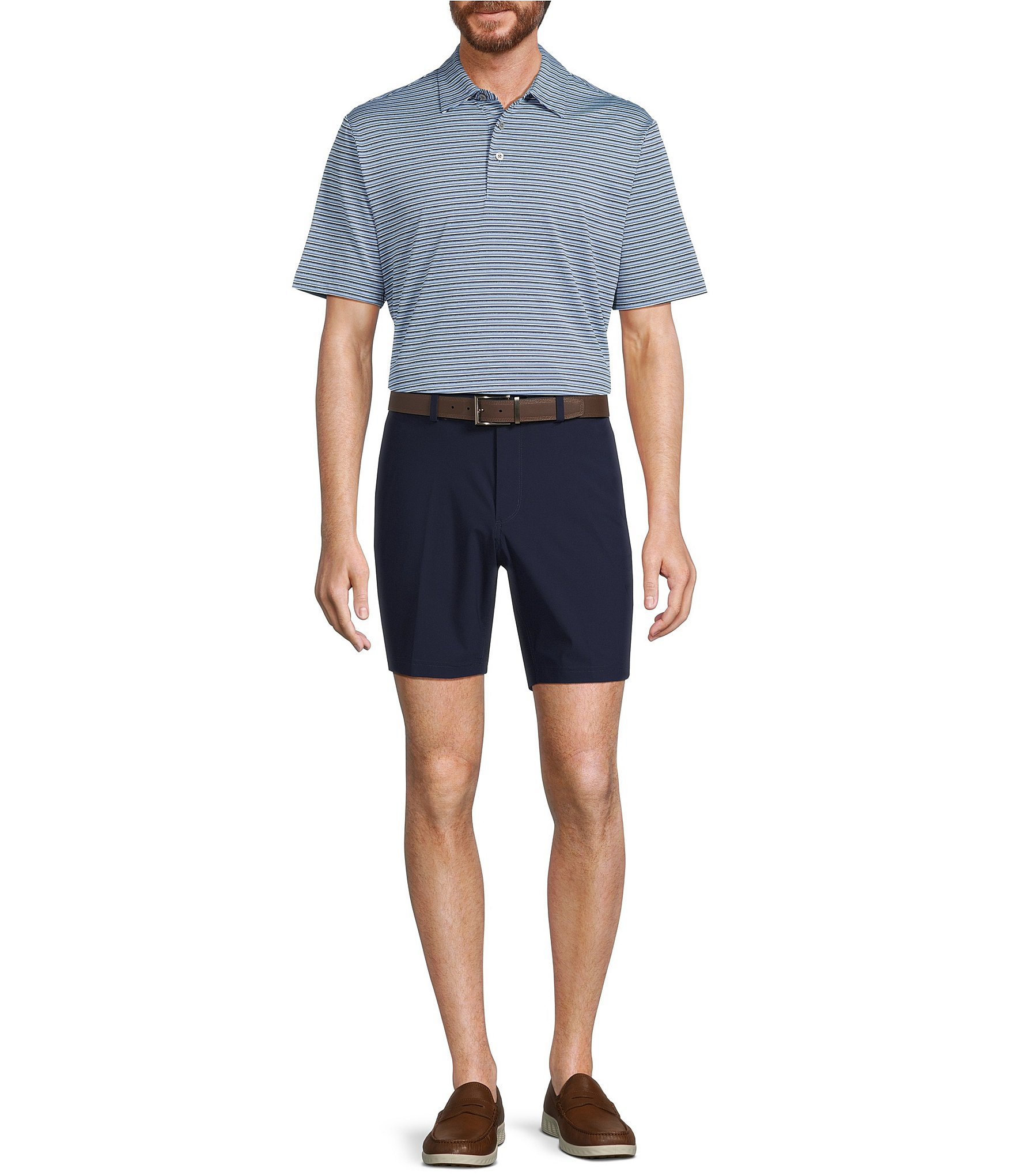 Roundtree & Yorke Performance Multi Stripe Polo Shirt