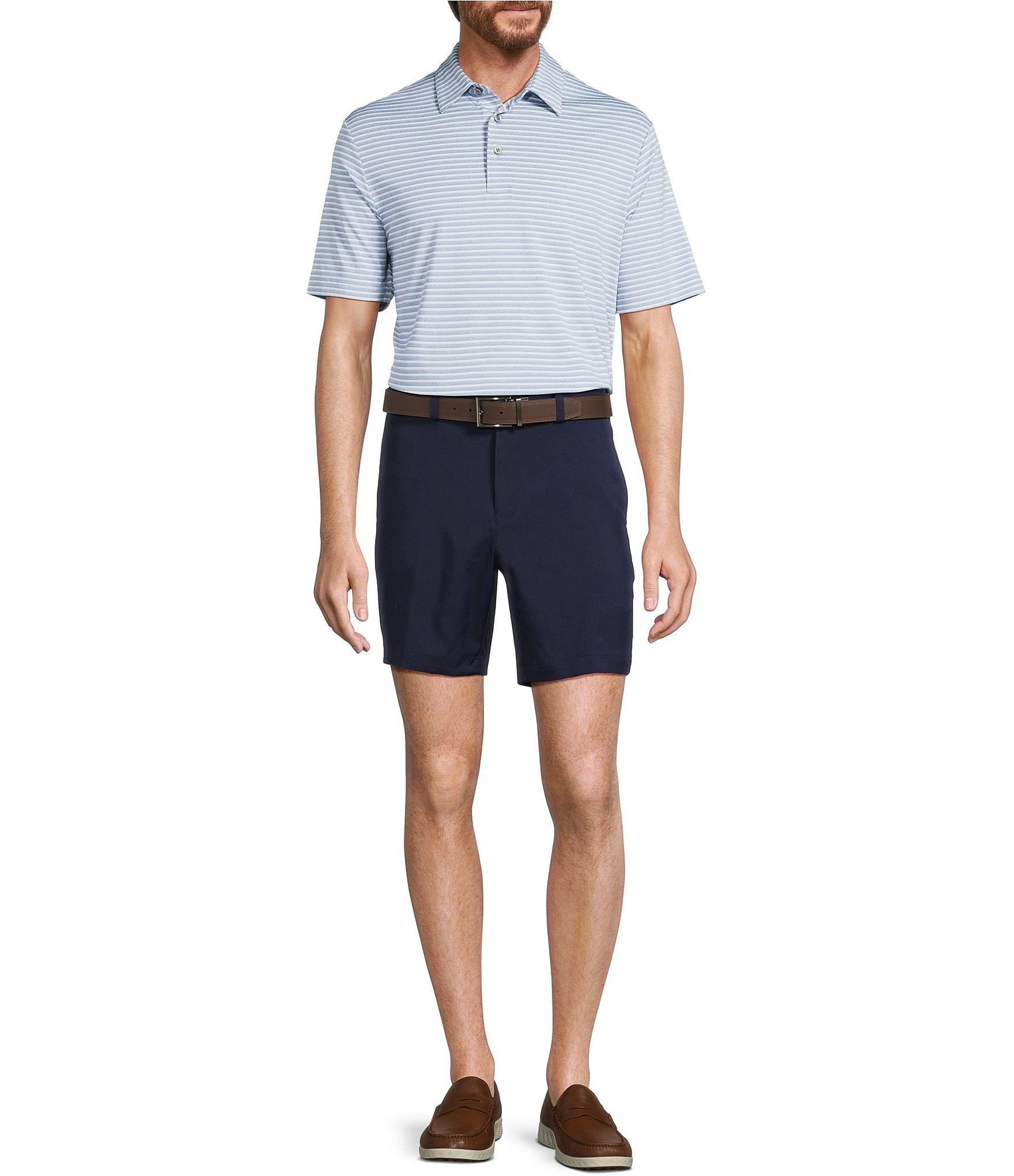 Roundtree & Yorke Performance Multi Stripe Polo Shirt