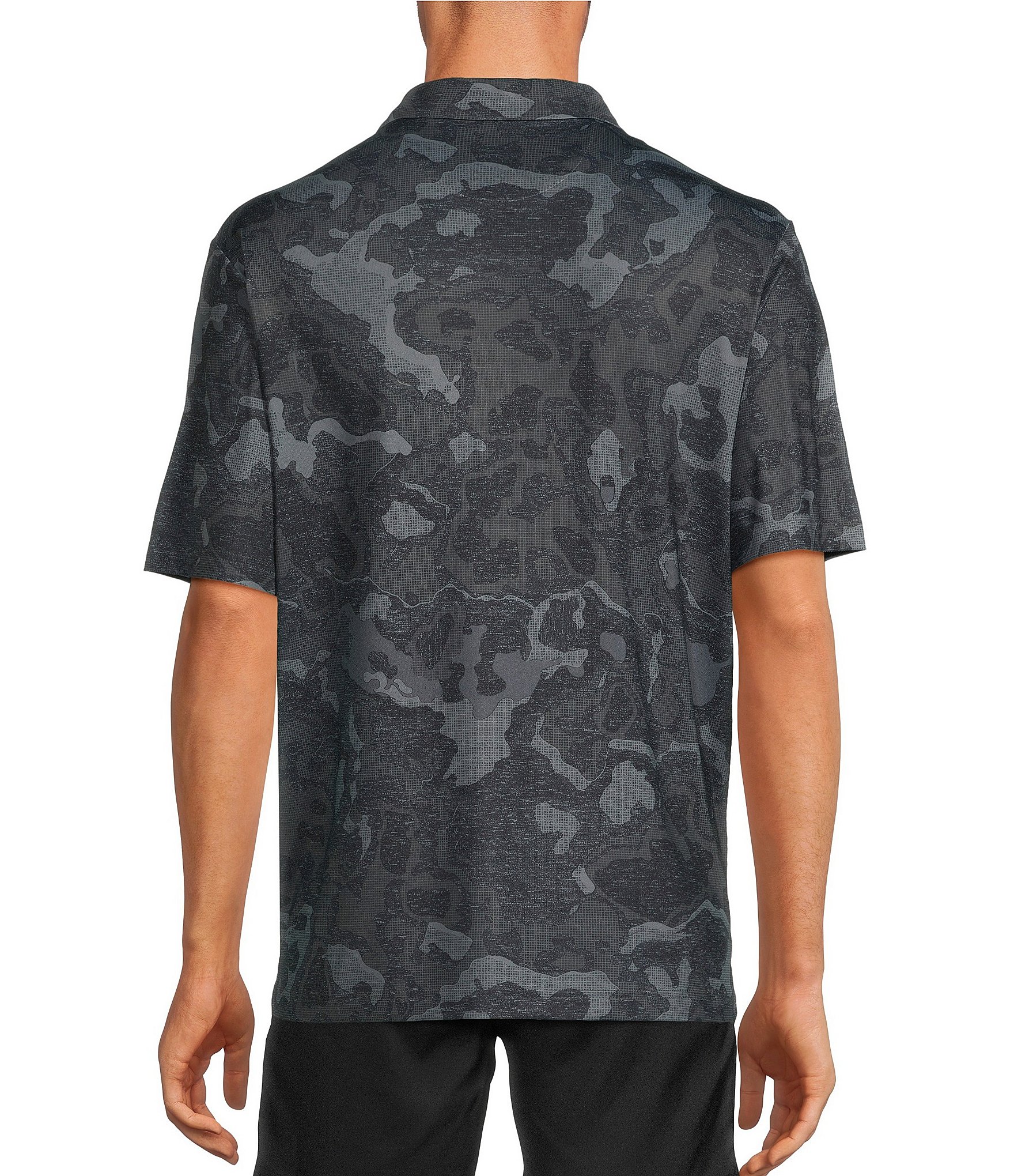 Roundtree & Yorke Performance Short Sleeve Camo Print Polo Shirt