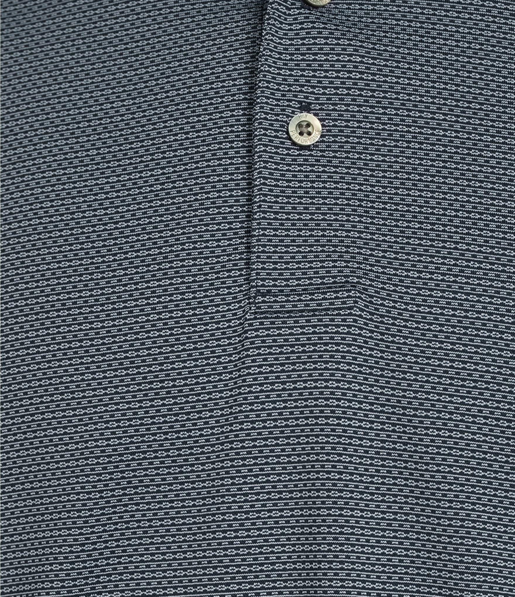 Roundtree & Yorke Performance Short Sleeve Horizontal Textured Jacquard Polo Shirt