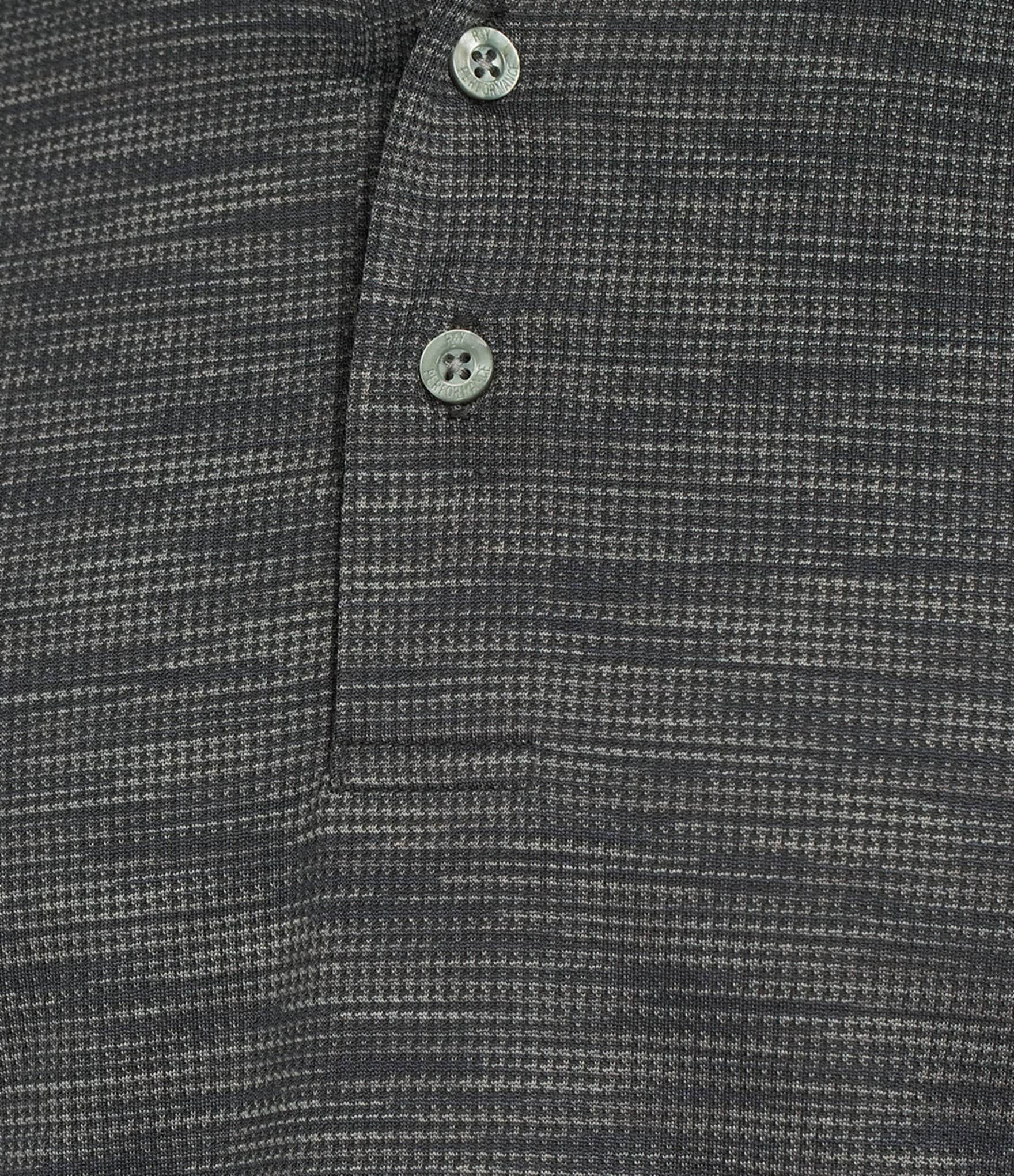 Roundtree & Yorke Performance Short Sleeve Houndstooth Jacquard Polo Shirt