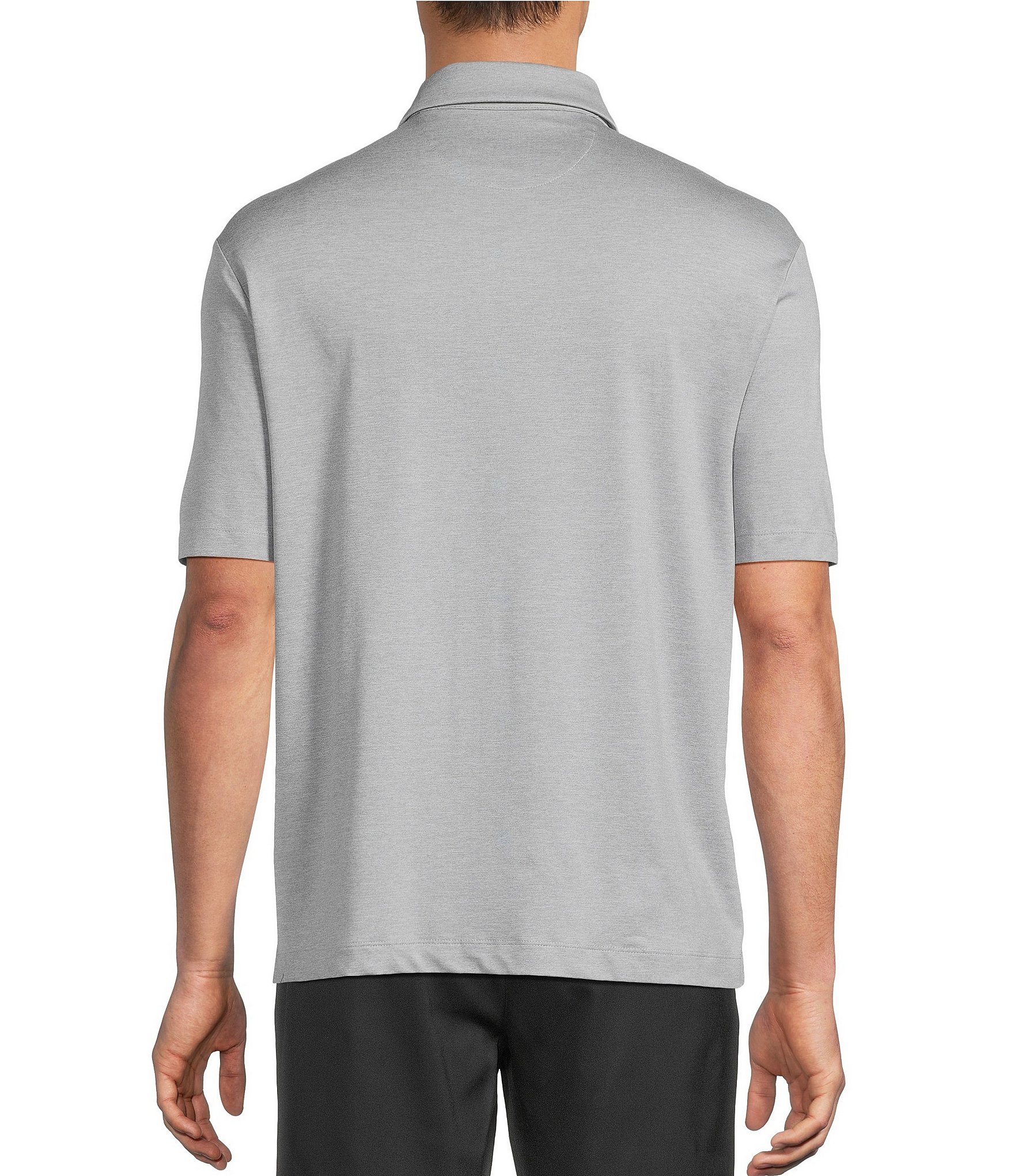 Roundtree & Yorke Performance Short Sleeve Solid Button Front Shirt