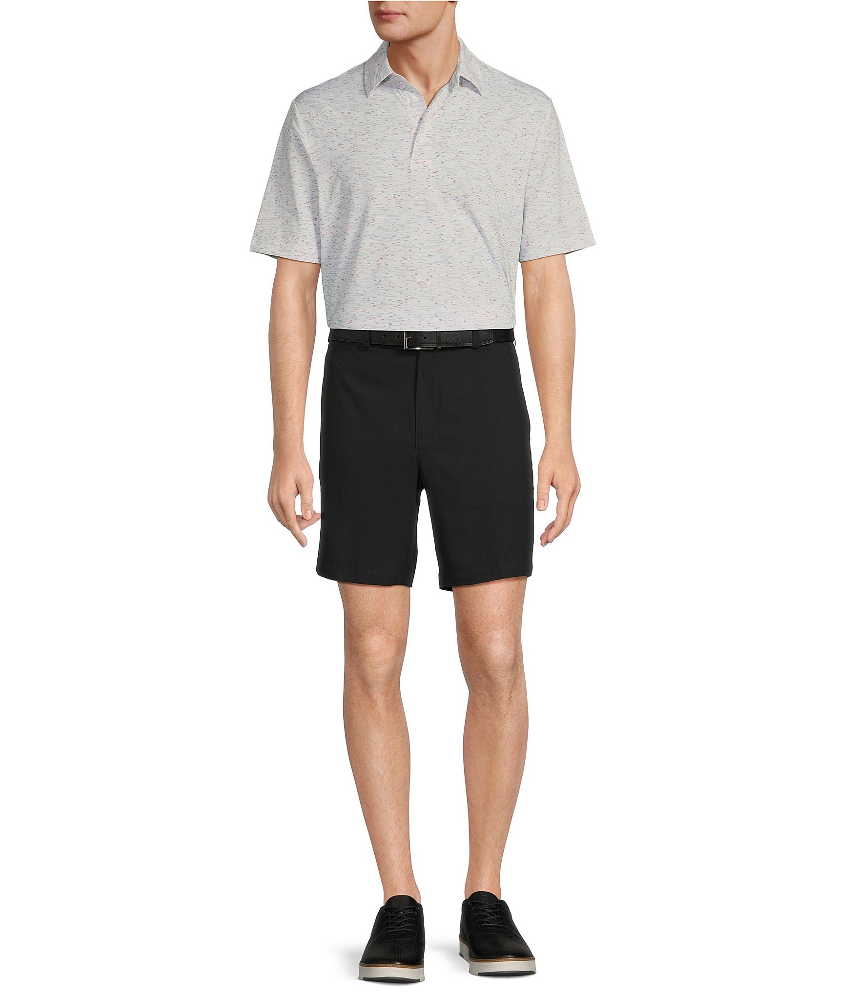 Roundtree & Yorke Performance Short Sleeve Solid Jacquard Polo Shirt