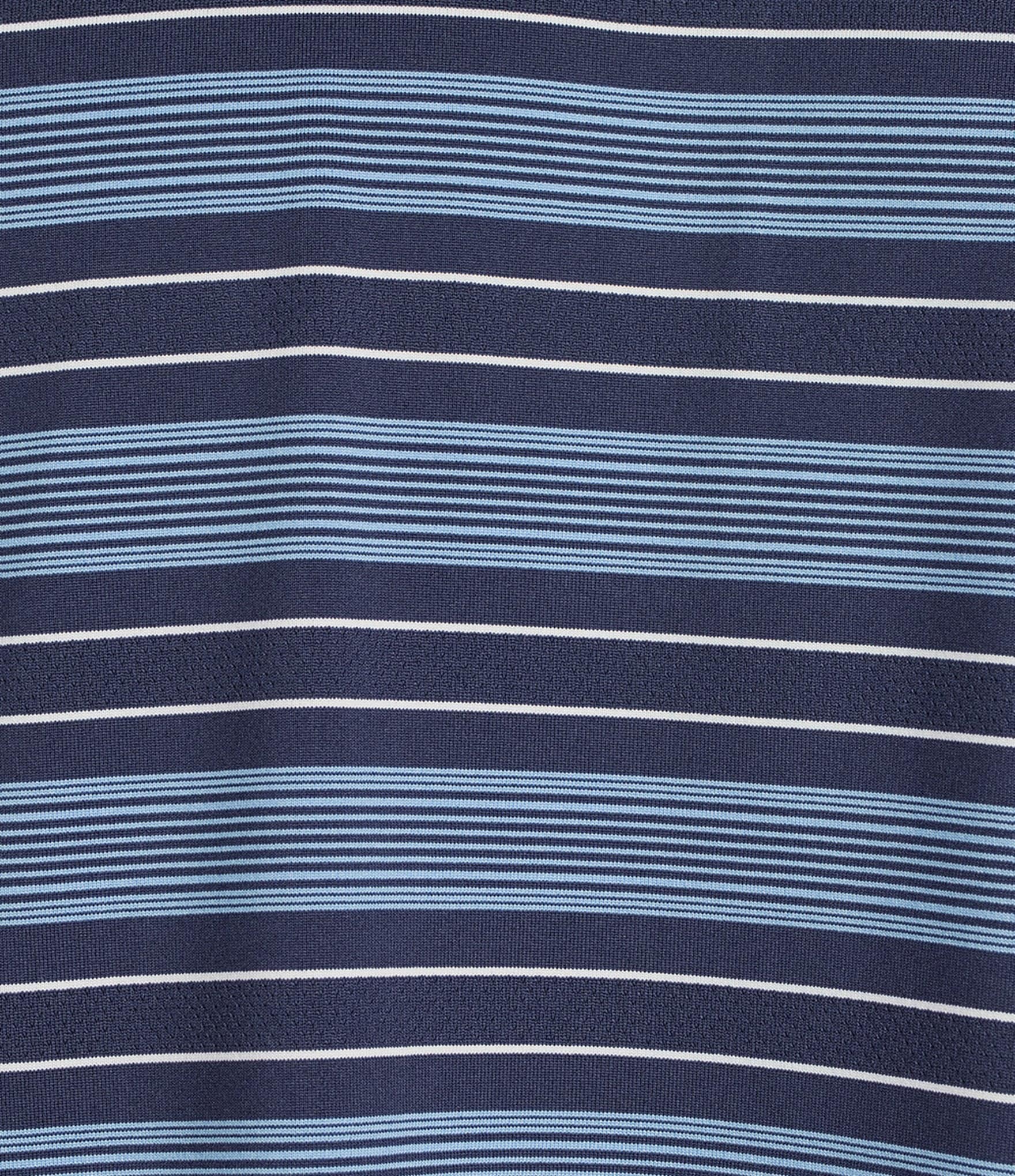 Roundtree & Yorke Performance Short Sleeve Striped Mesh Polo Shirt