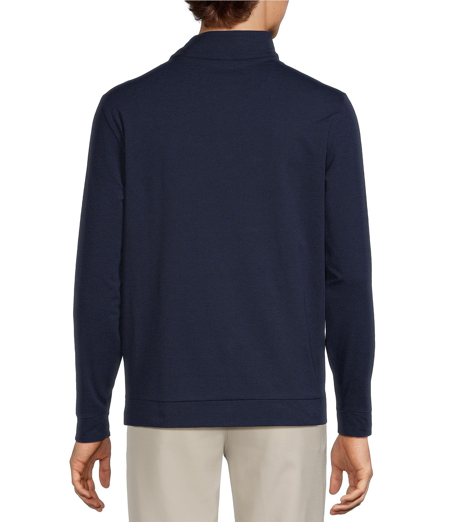 Roundtree & Yorke Performance Solid Quarter Zip Pullover