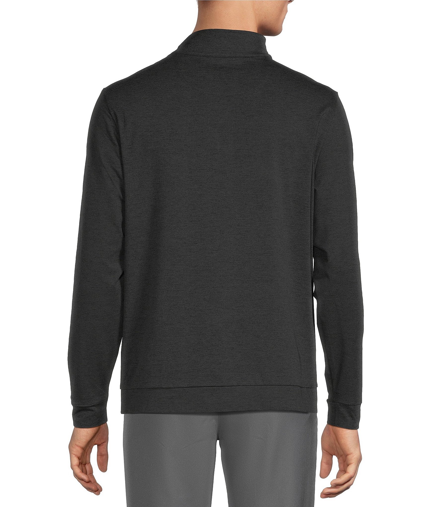 Roundtree & Yorke Performance Solid Quarter Zip Pullover