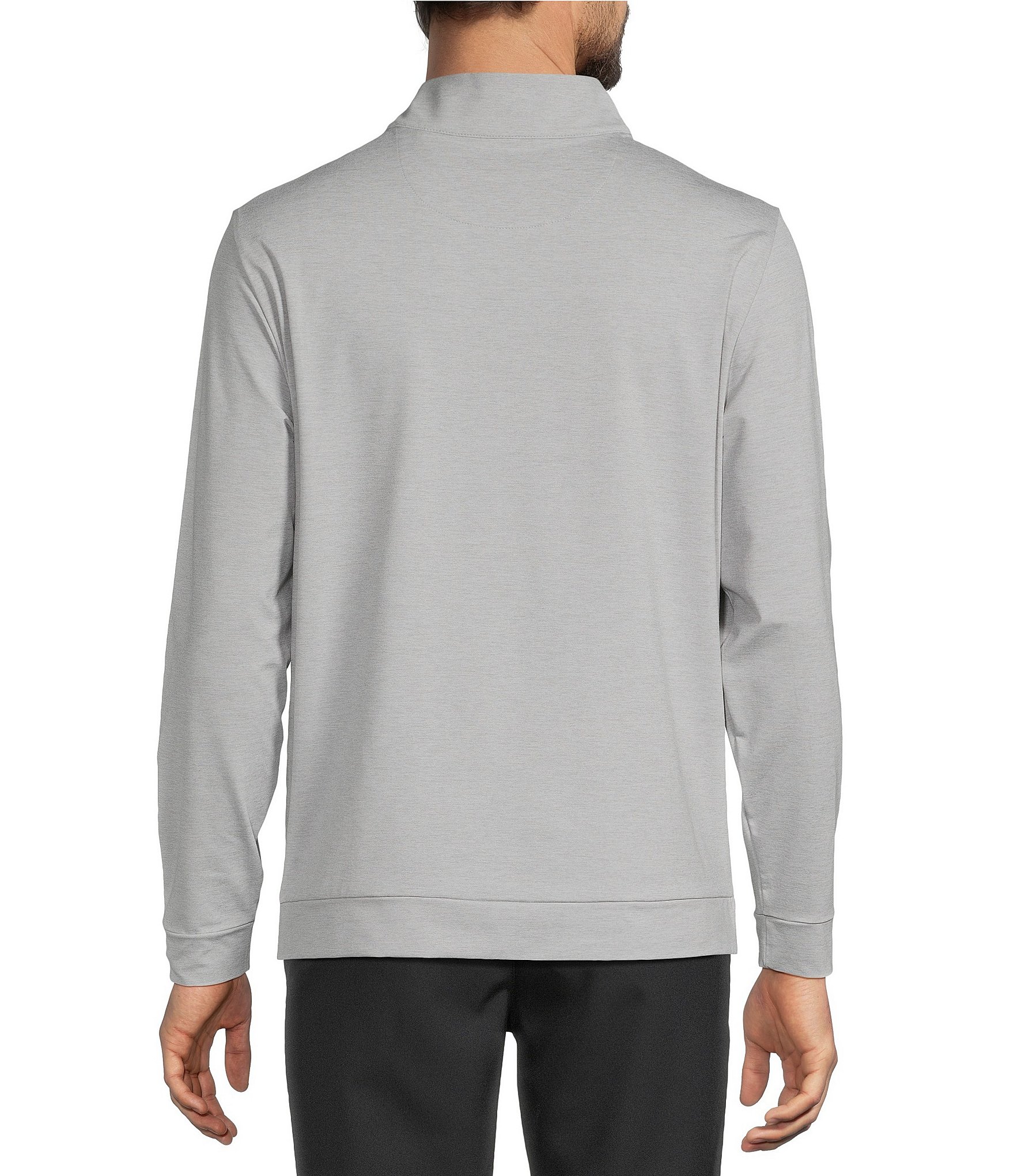 Roundtree & Yorke Performance Solid Quarter Zip Pullover