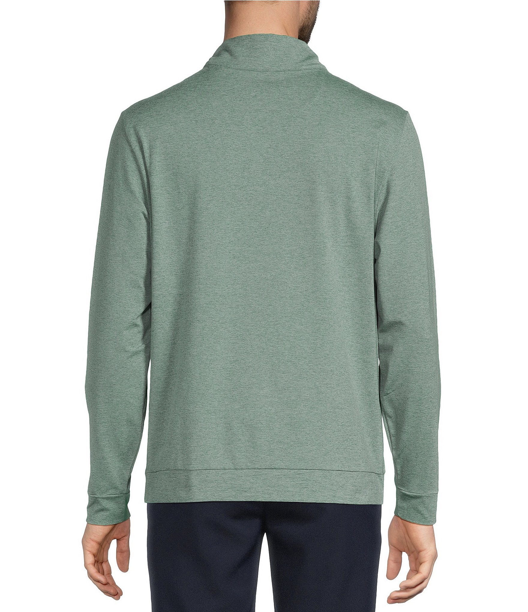 Roundtree & Yorke Performance Solid Quarter Zip Pullover