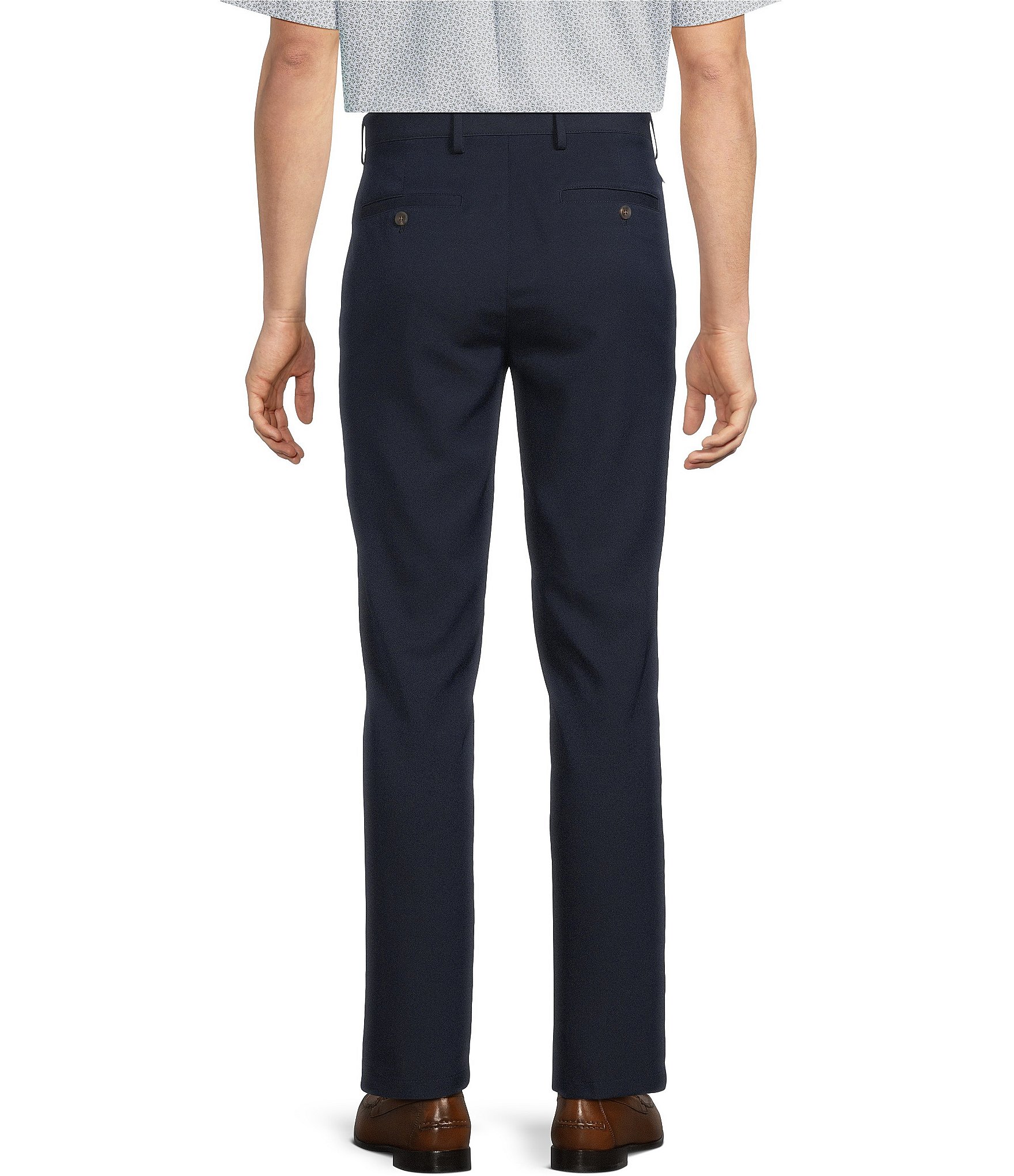 Roundtree & Yorke Performance Stewart Flat Front Classic Fit Performance Pants