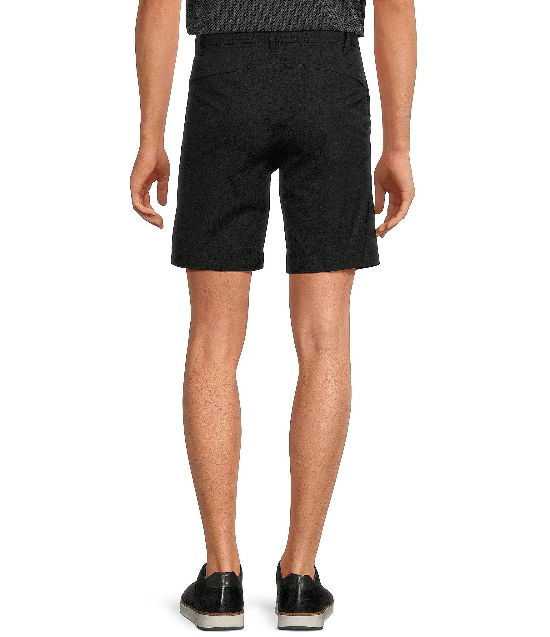 Roundtree & Yorke Performance Straight Fit Flat Front Tech 9#double; Inseam Shorts