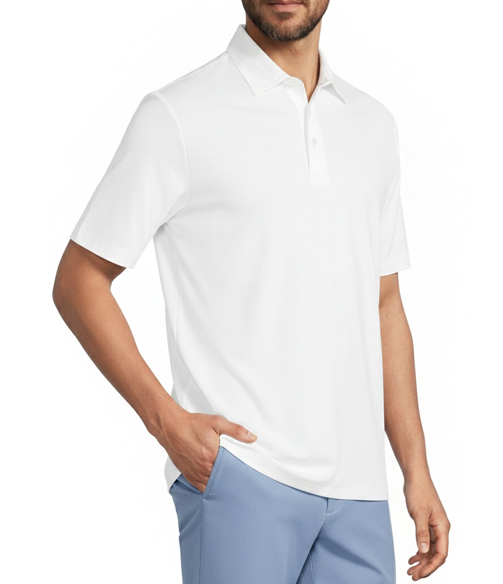 Roundtree & Yorke Performance The Fairway Short Sleeve Solid Polo Shirt