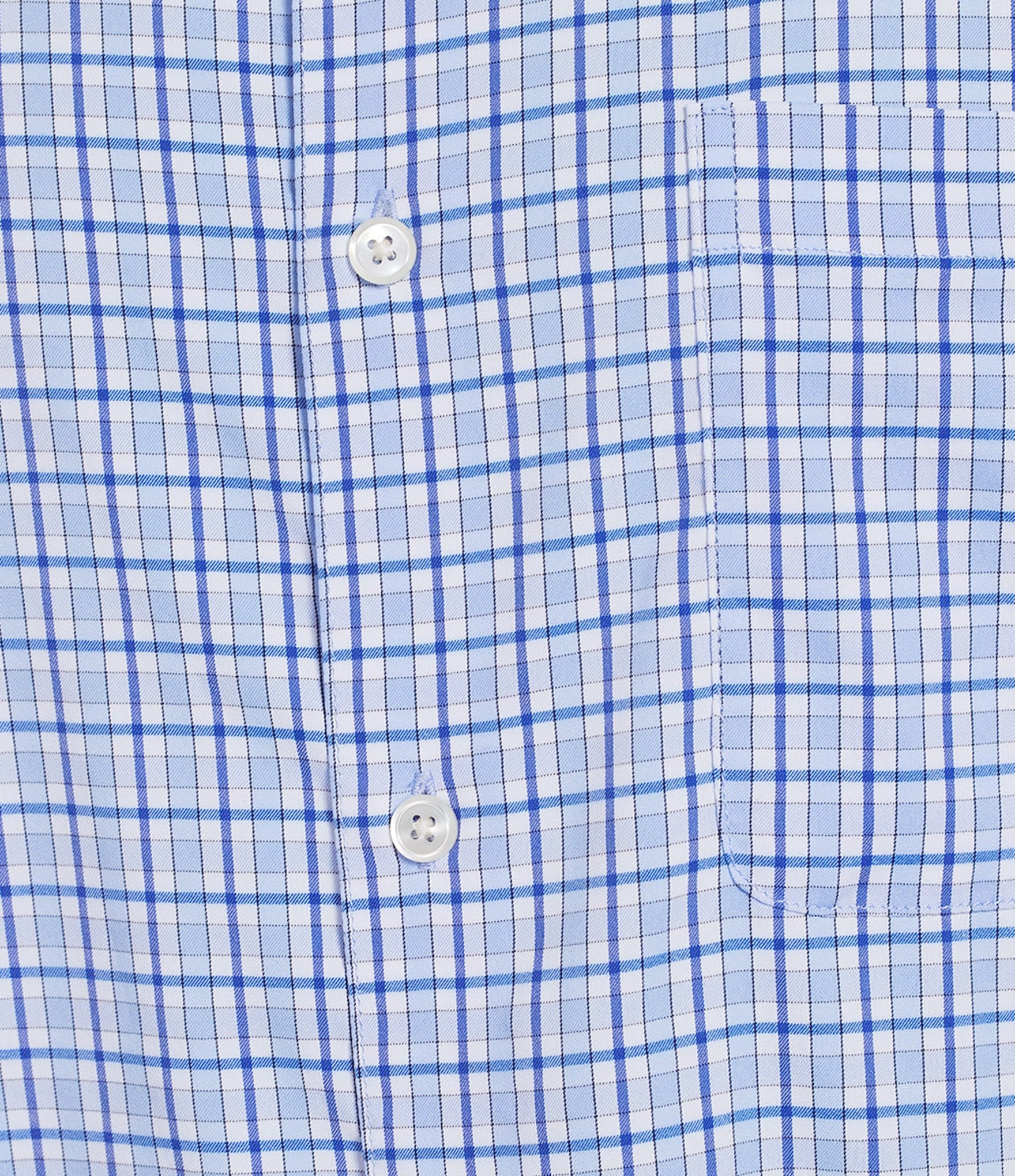 Roundtree & Yorke Performance Twill Medium Plaid Sport Shirt