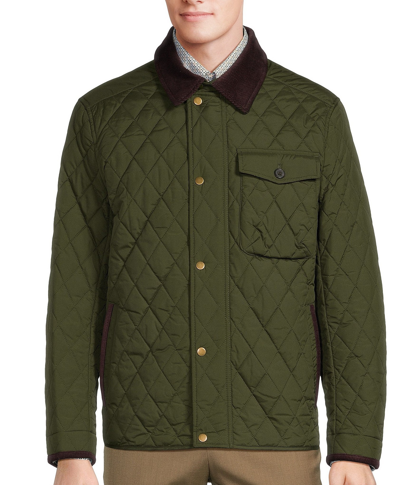 Roundtree & Yorke Quilted Shirt Jacket | Dillard's