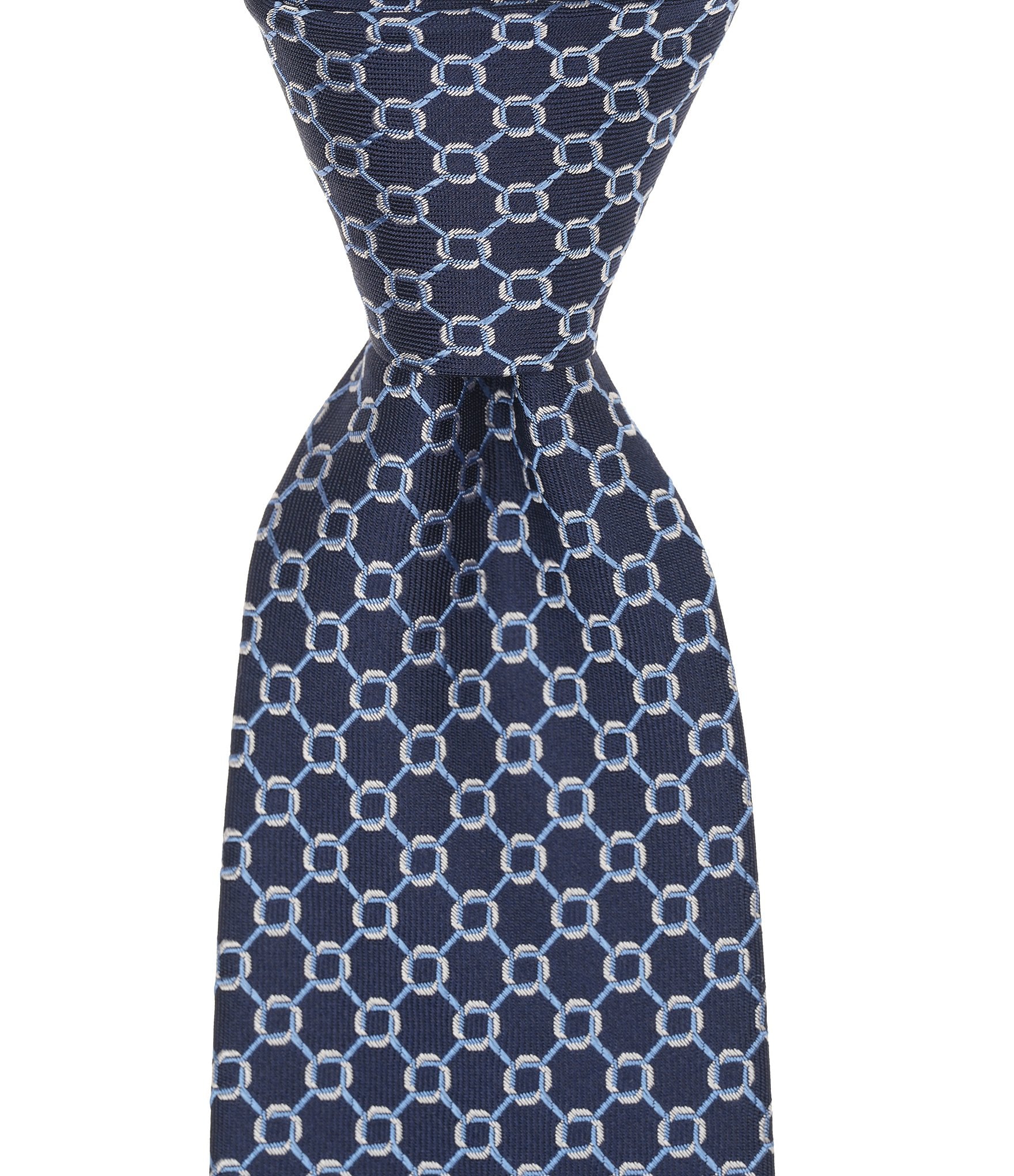 Roundtree & Yorke Roberto Geometric Traditional Silk/Poly Tie