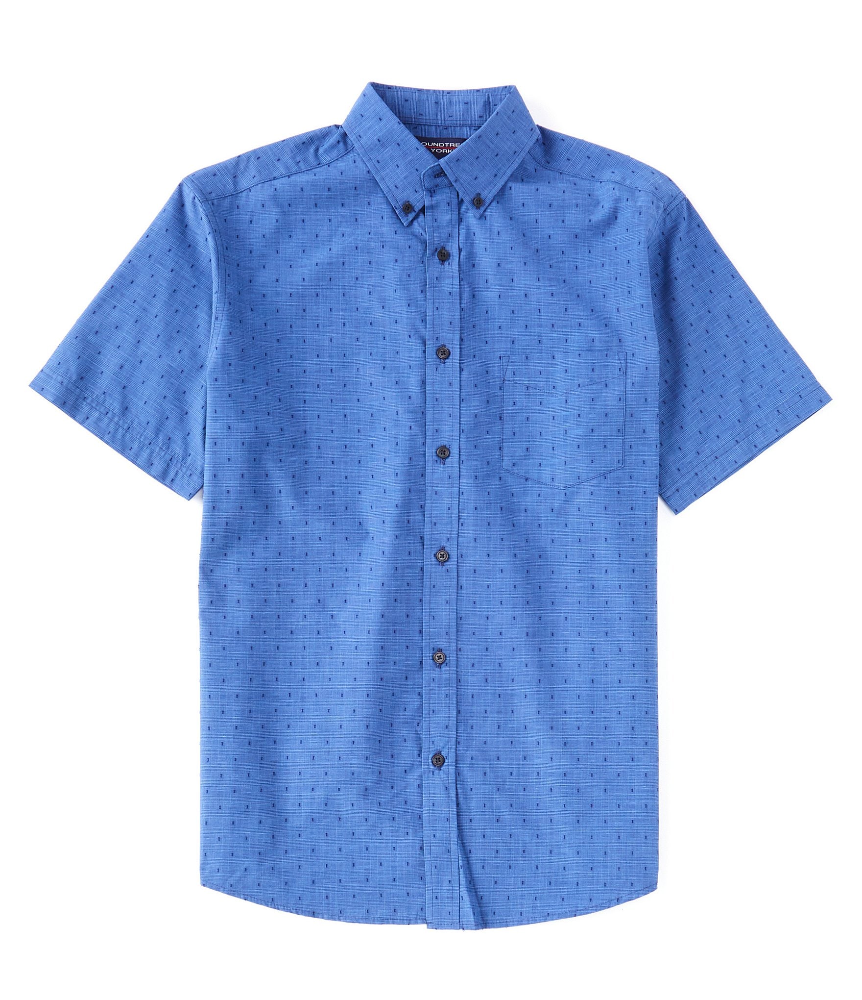 Roundtree & Yorke Short Sleeve Dobby Suiting Sport Shirt | Dillard's