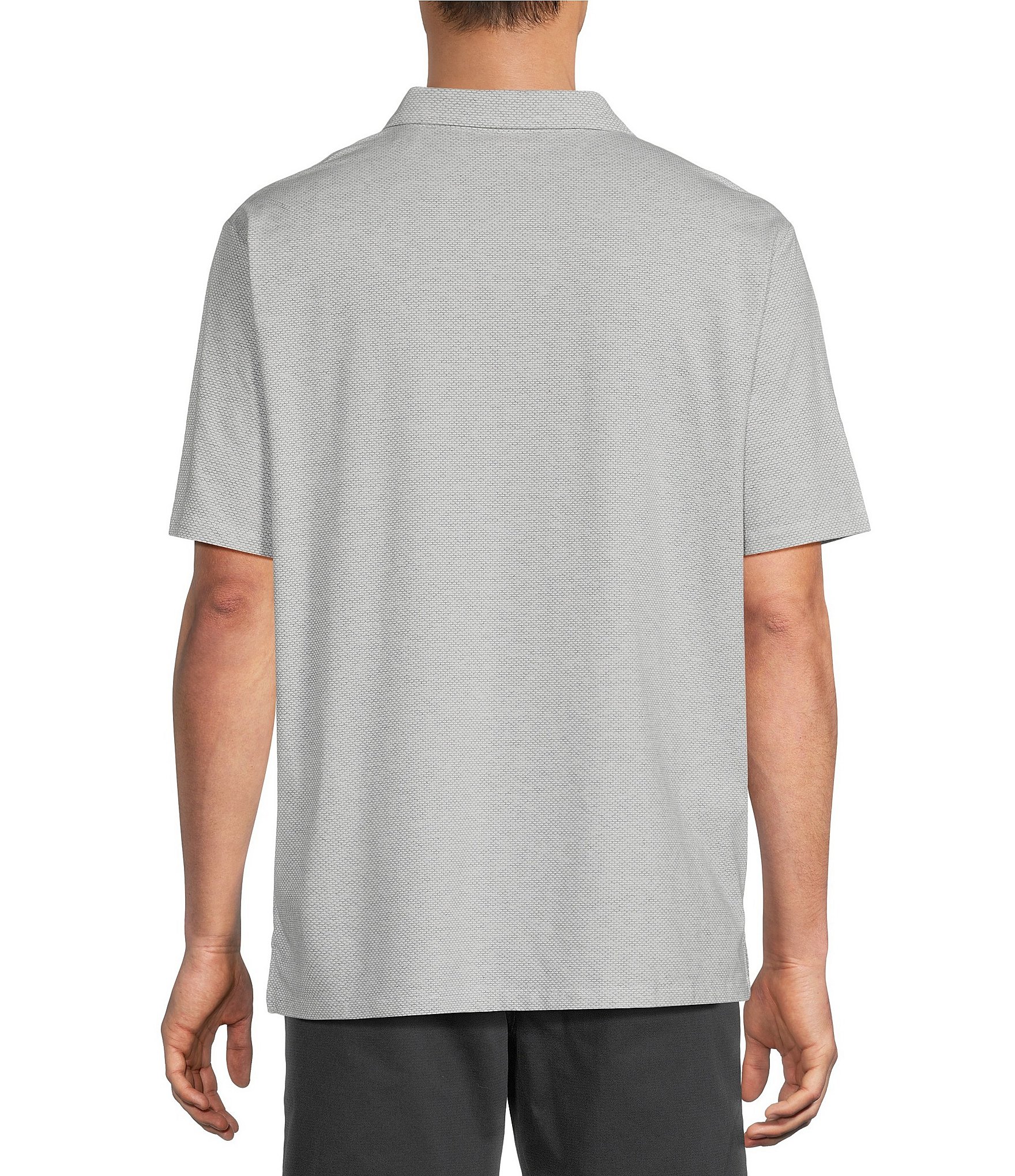 Roundtree & Yorke Short Sleeve Johnny Collar Shirt