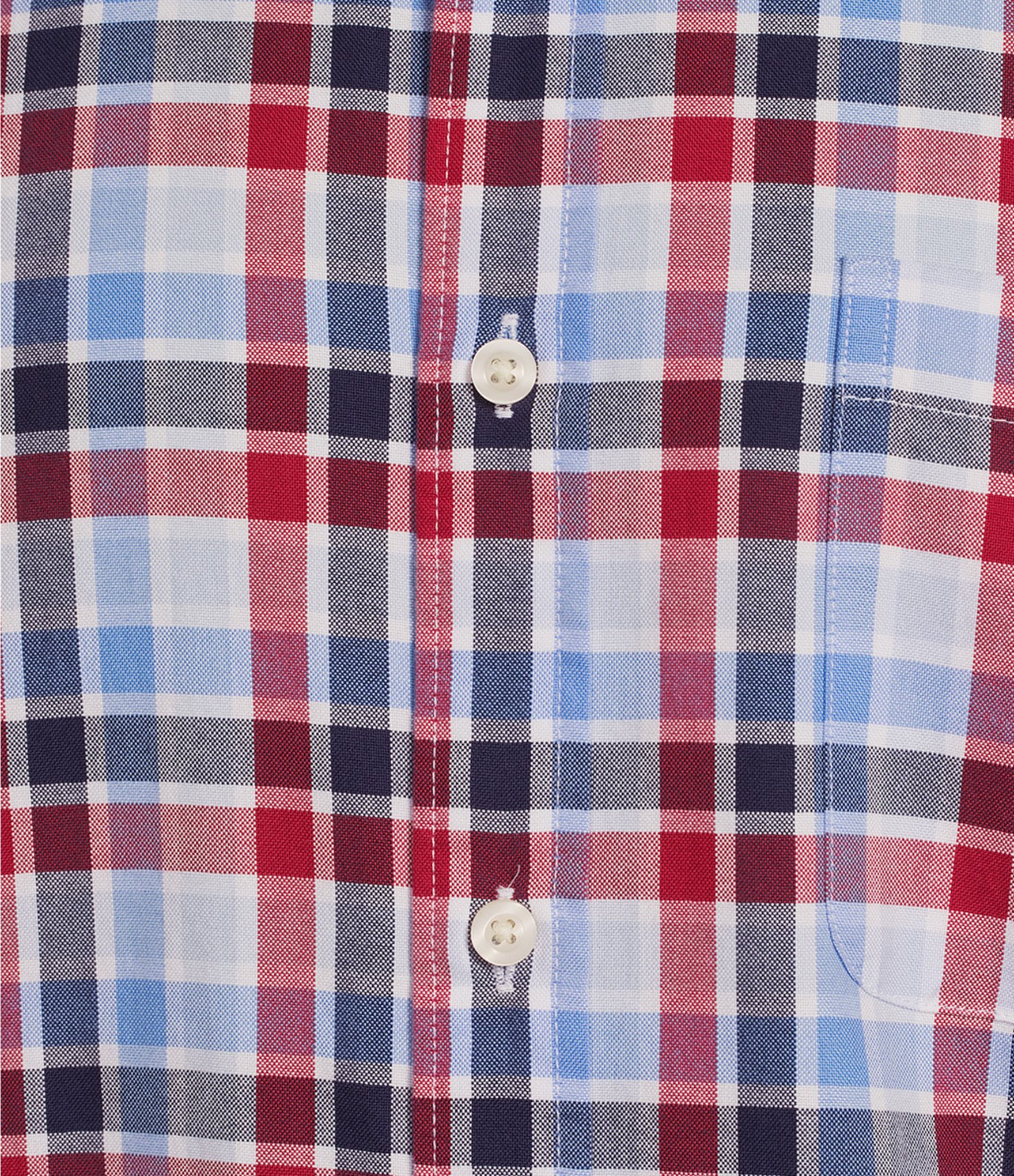 Roundtree & Yorke Short Sleeve Plaid Oxford Sport Shirt