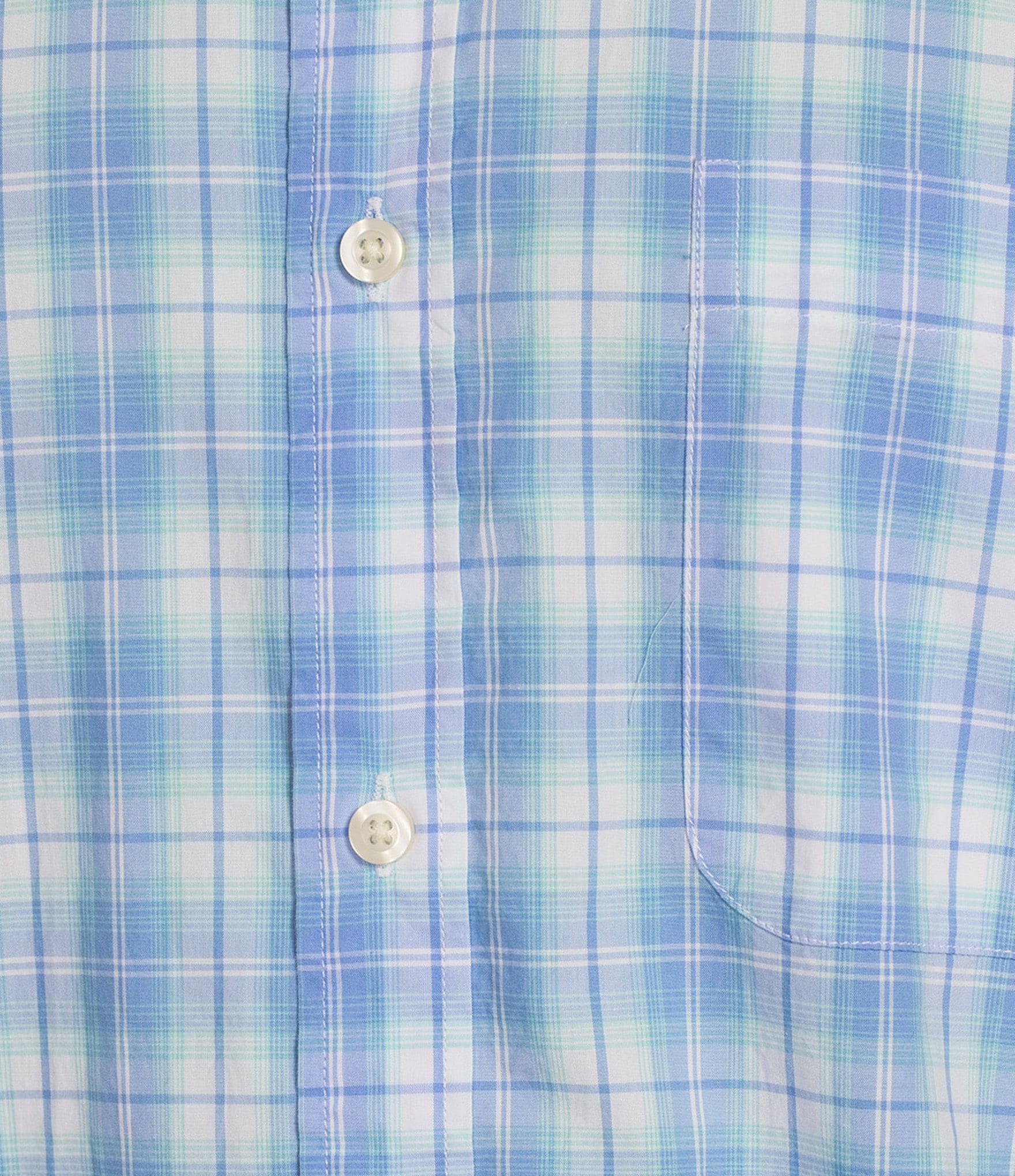 Roundtree & Yorke Short Sleeve Medium Plaid Poplin Sport Shirt