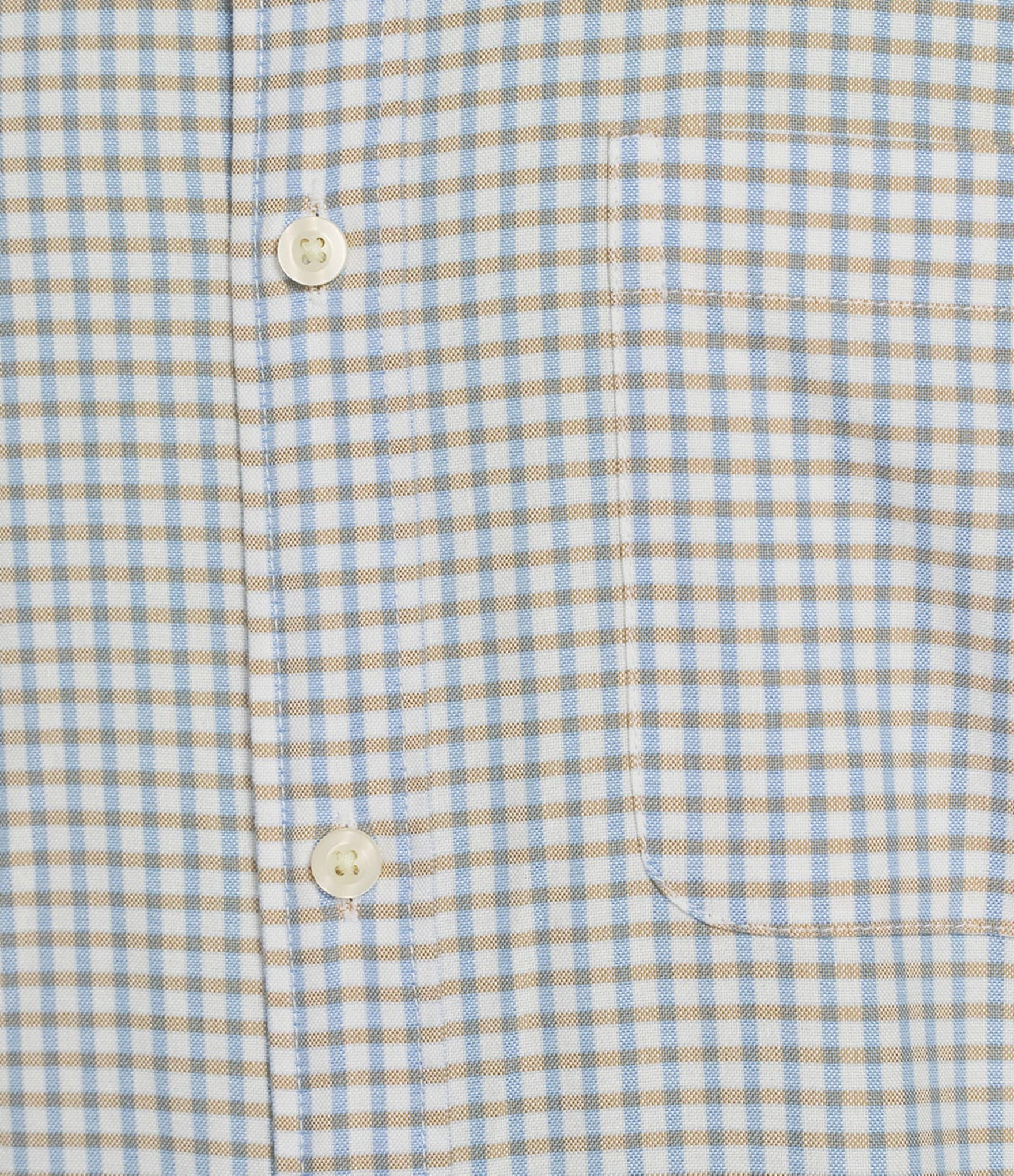 Roundtree & Yorke Short Sleeve Small Check Oxford Sport Shirt