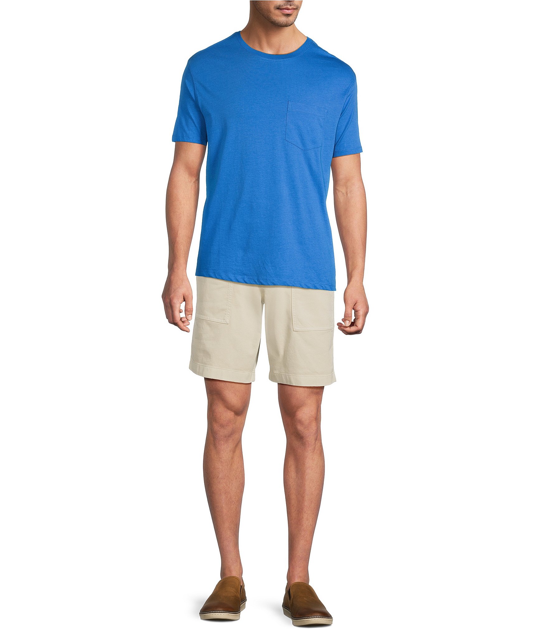 Roundtree & Yorke Solid Cloud Short Sleeve Pocket Crew T-Shirt