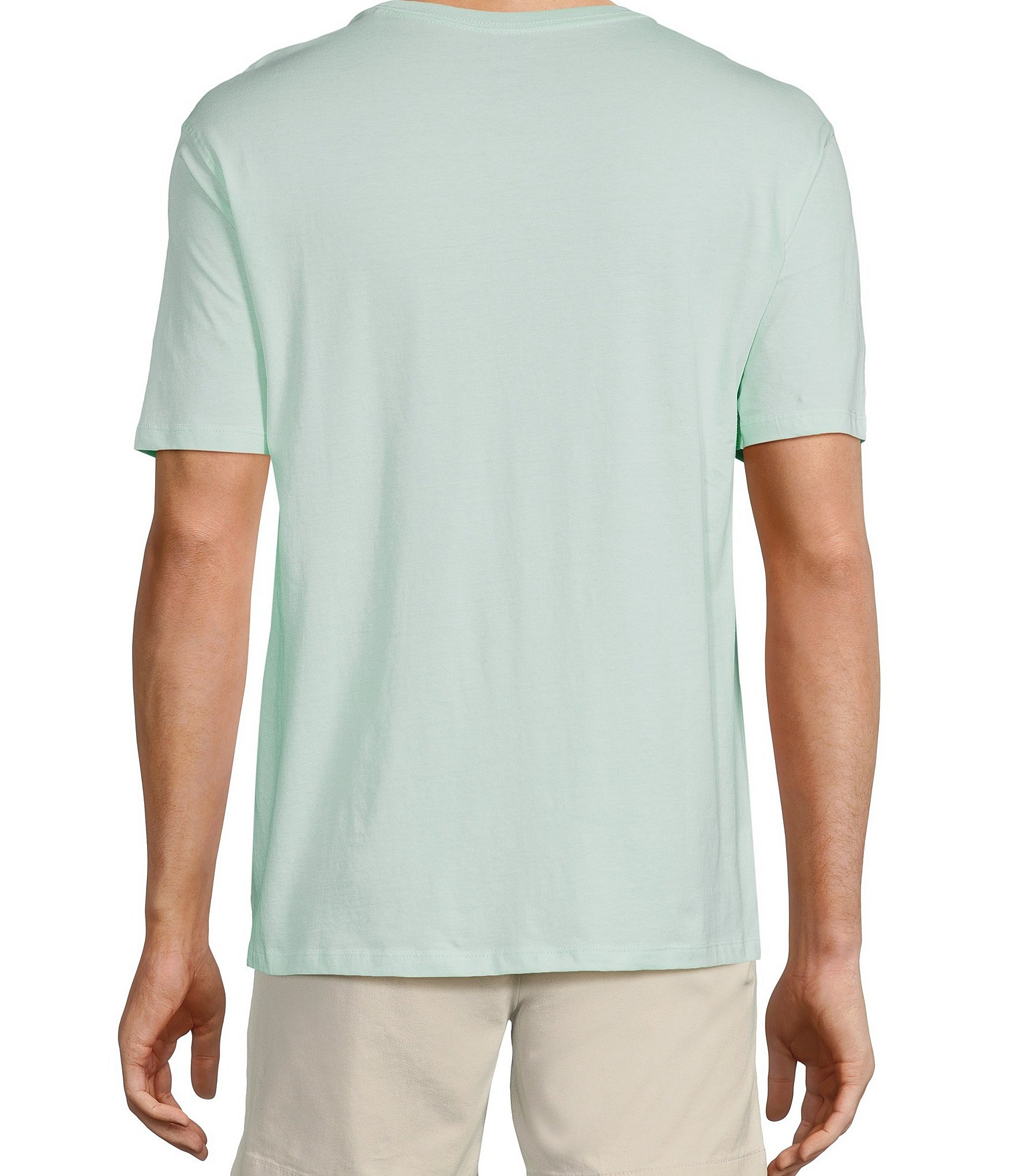 Roundtree & Yorke Short Sleeve Solid Pocket Crew T-Shirt