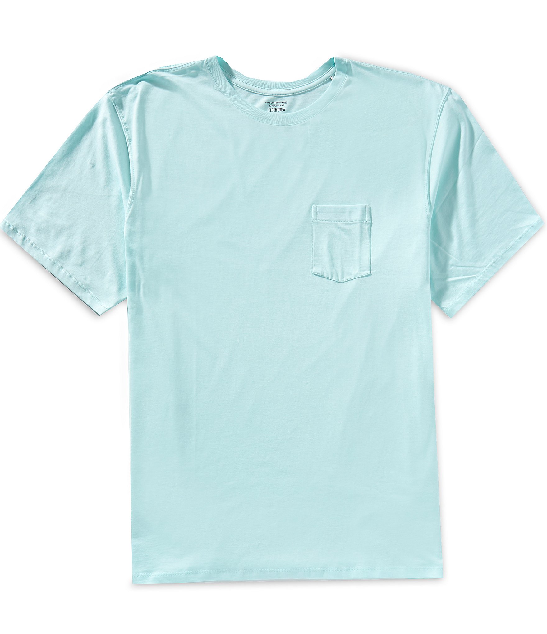 Roundtree & Yorke Short Sleeve Solid Pocket Crew T-Shirt