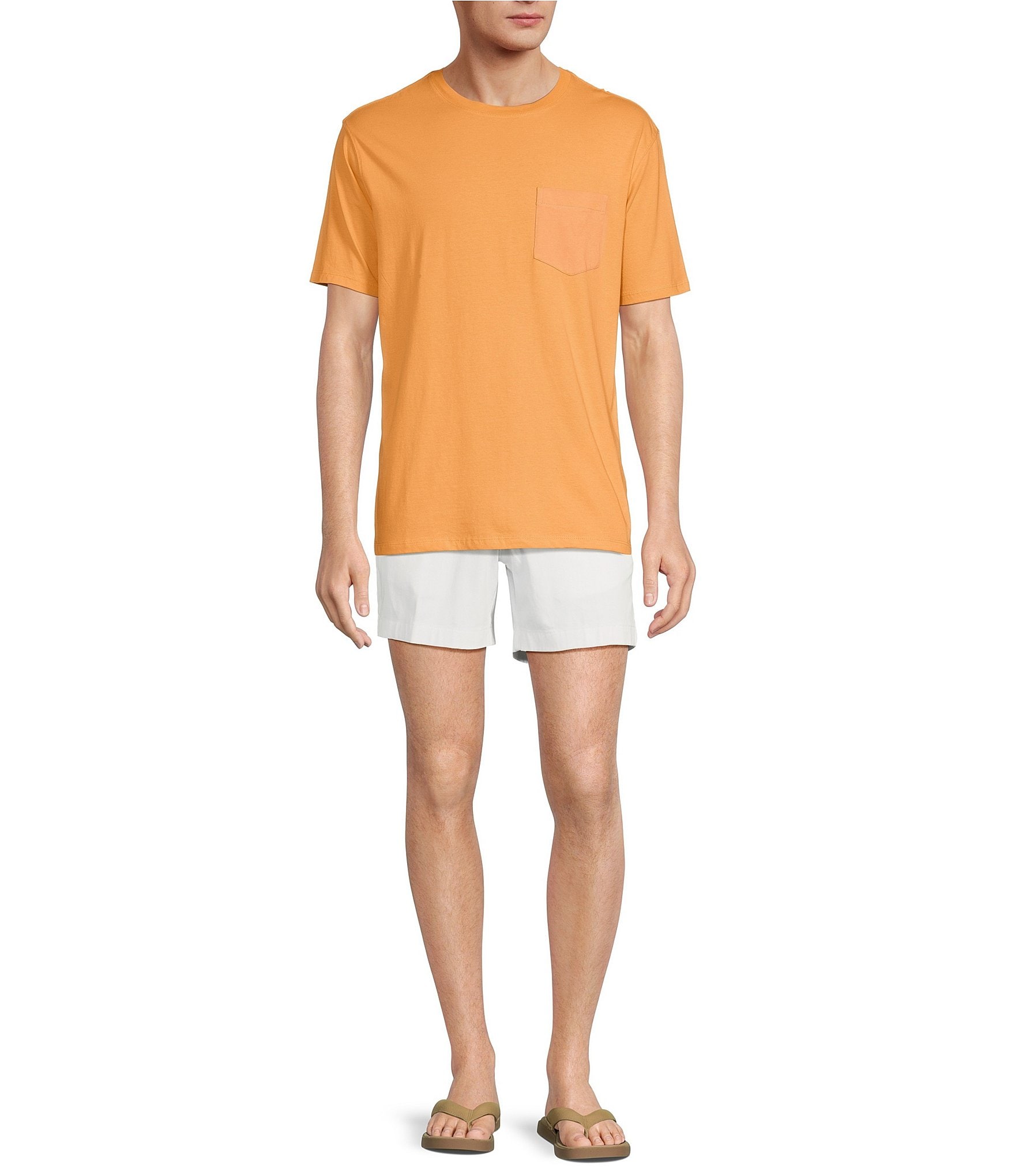 Roundtree & Yorke Short Sleeve Solid Pocket Crew T-Shirt