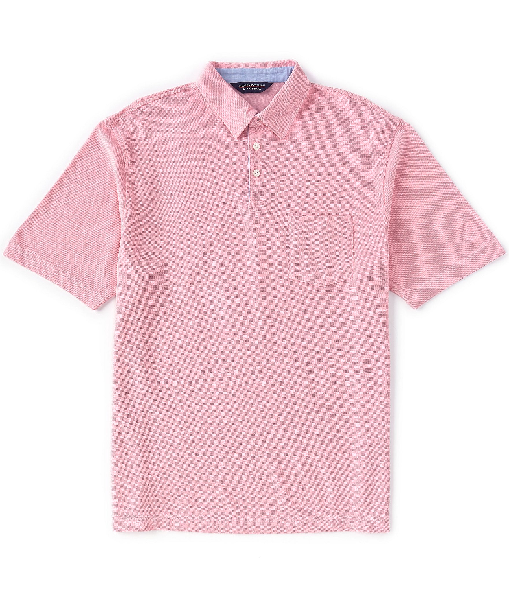 Roundtree & Yorke Short Sleeve Solid Polo Shirt | Dillard's