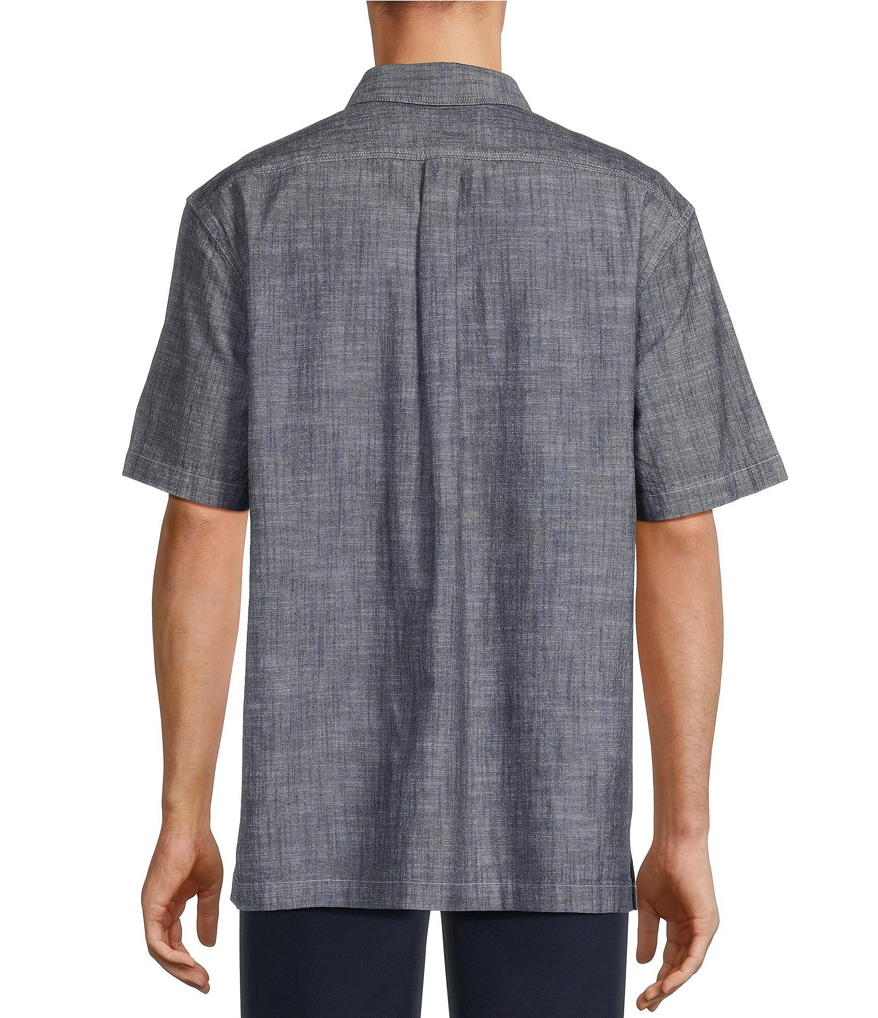 Roundtree & Yorke Short Sleeve Solid Slub Sport Shirt