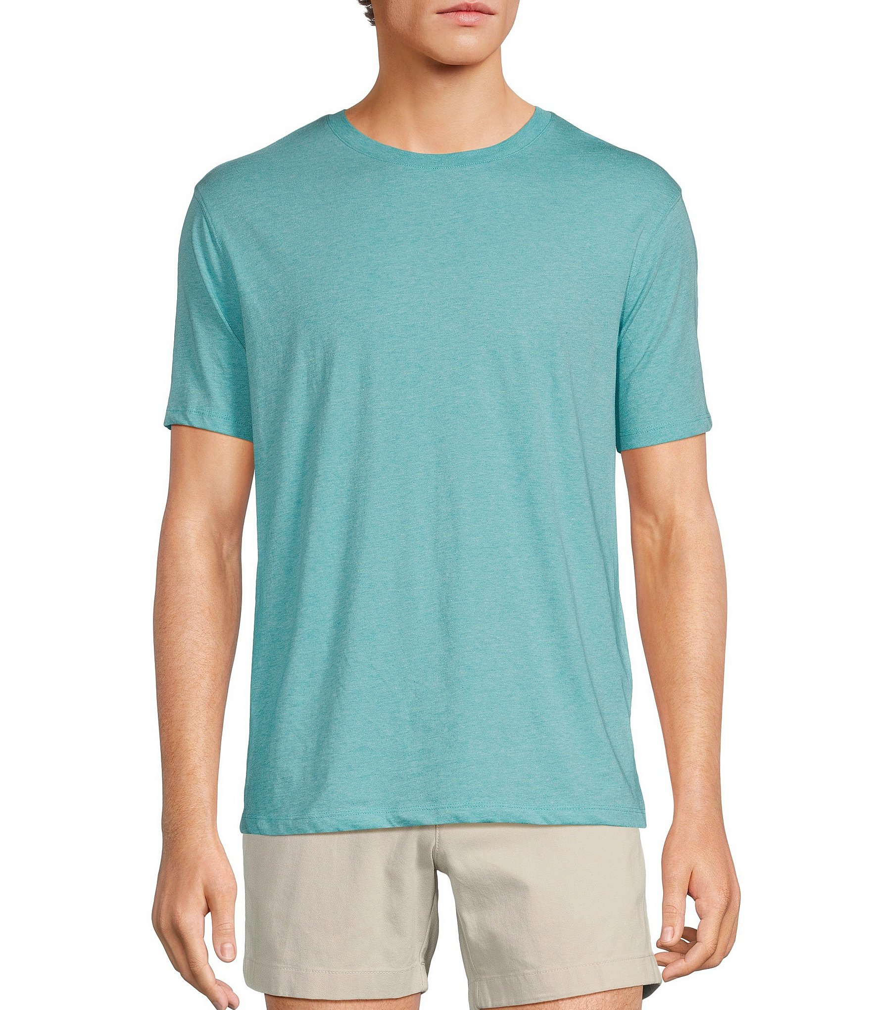 Roundtree & Yorke Solid Cloud Short Sleeve Crew Neck T-Shirt