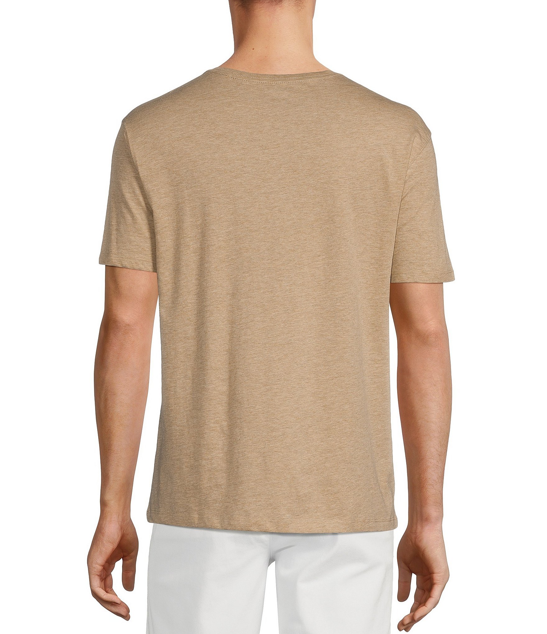 Roundtree & Yorke Solid Cloud Short Sleeve V-Neck T-Shirt