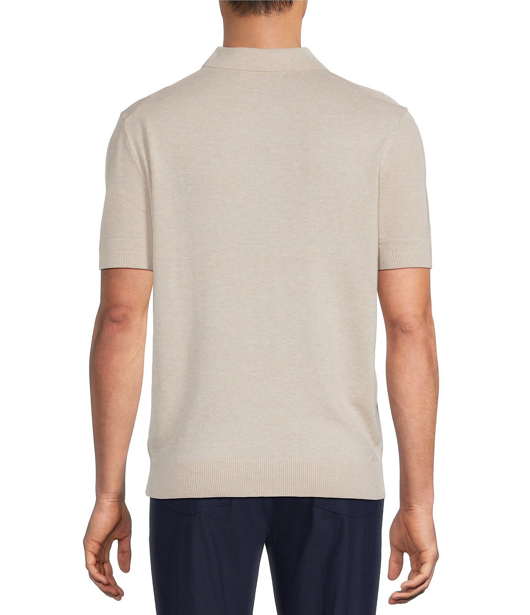 Roundtree & Yorke Solid Soft Knit Polo Sweater